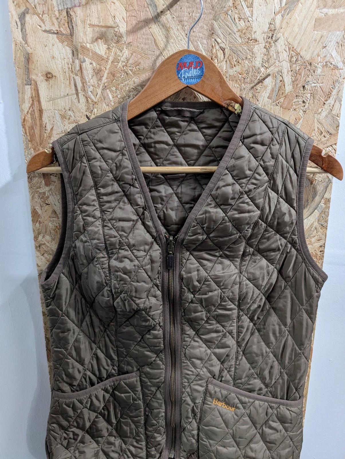 Barbour Betty Interactive Liner Women UK 10 Quilted Waistcoat Chocolate Brown