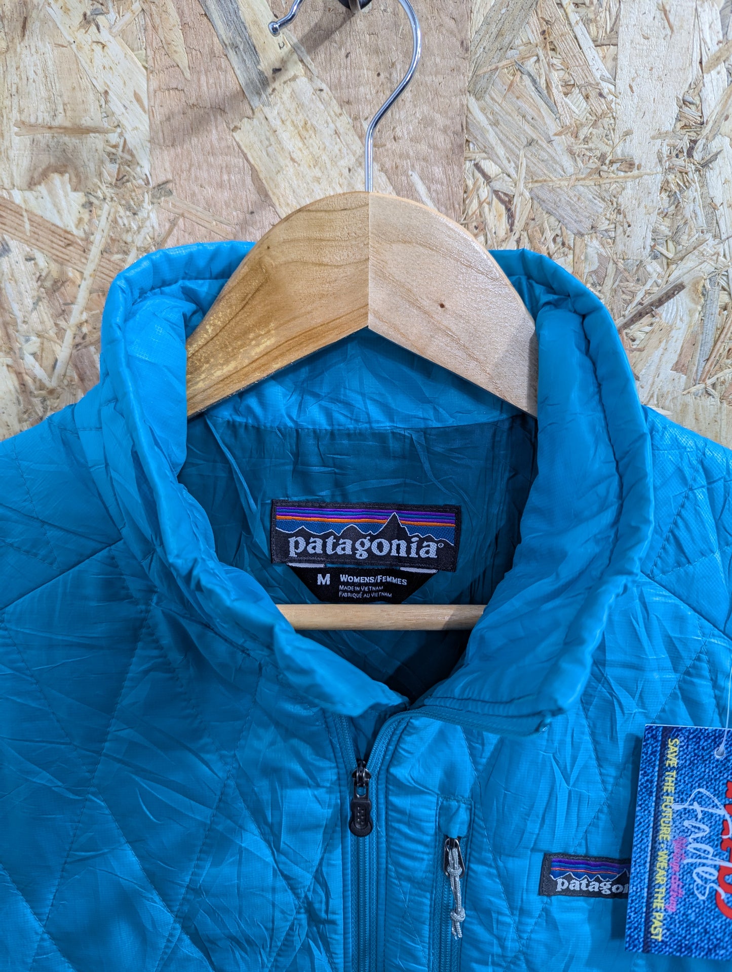 Patagonia Nano Puff Diamond Quilt Pullover Jacket Light Blue 84025 Medium