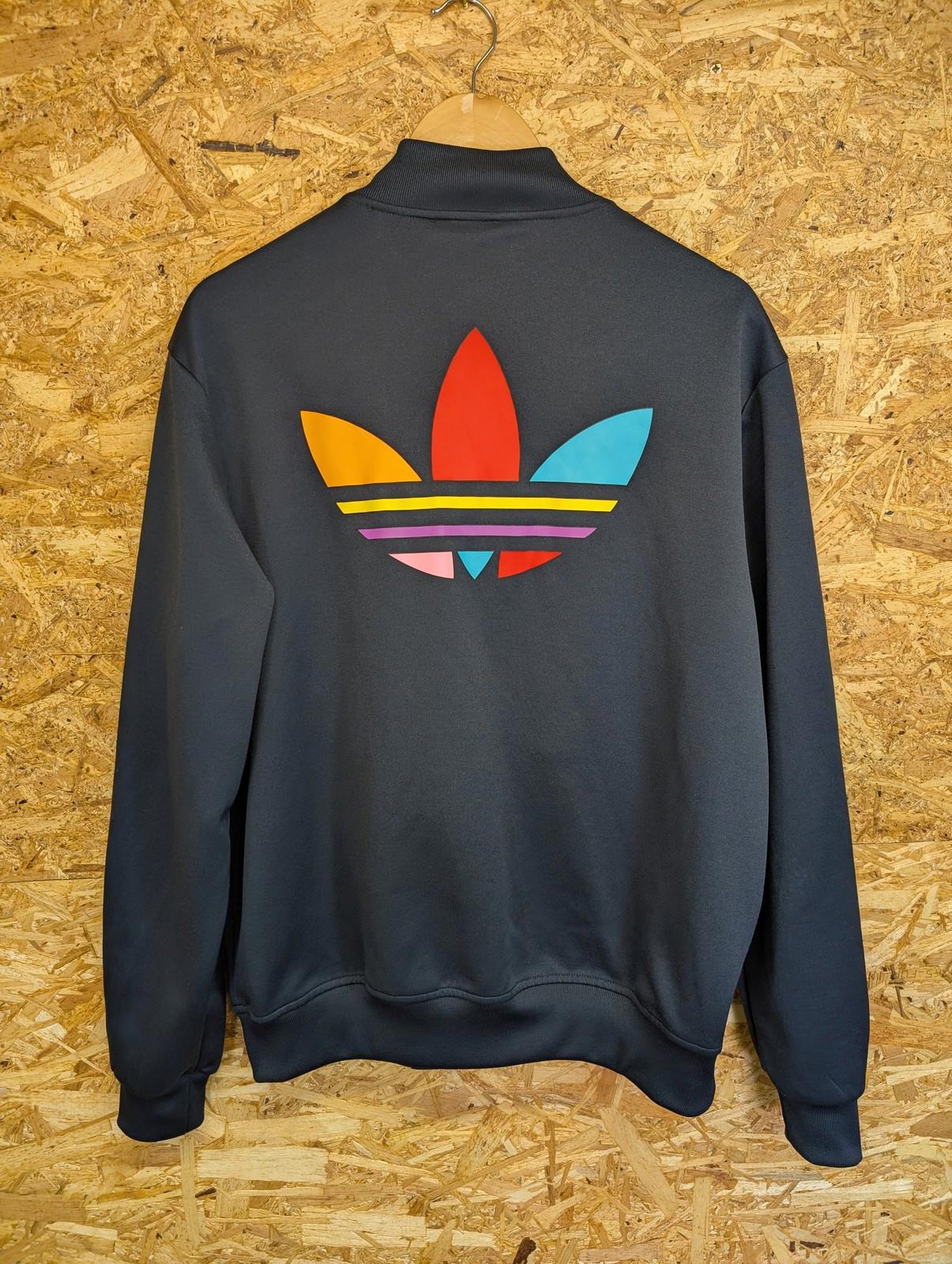 Adidas x Pharrell Williams Jacket Large Men Track Multicoloured Logo Navy Blue