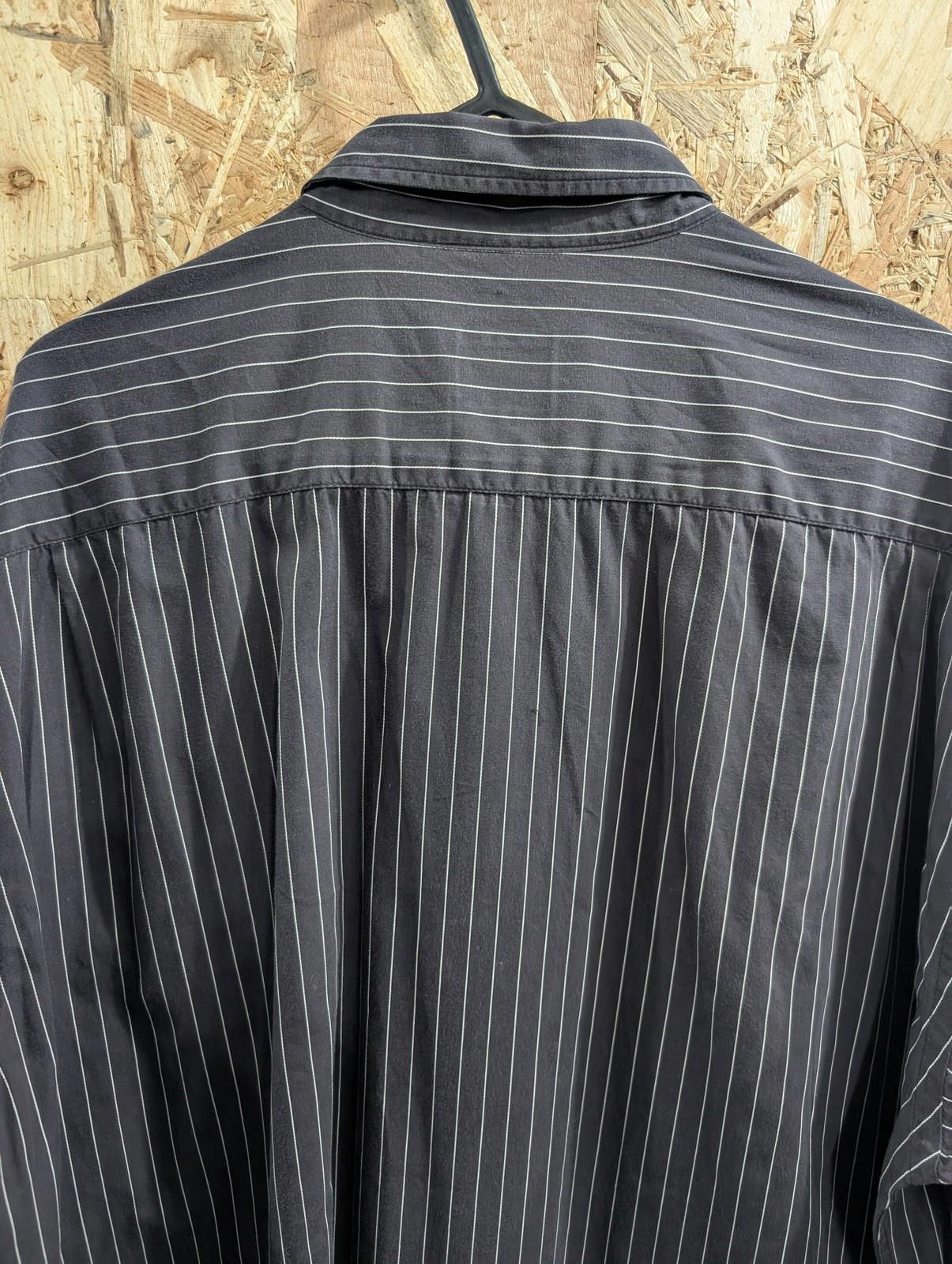 Moschino Shirt Mens XL Cheap & Chic Striped Long Sleeve Y2K Retro Black Cotton