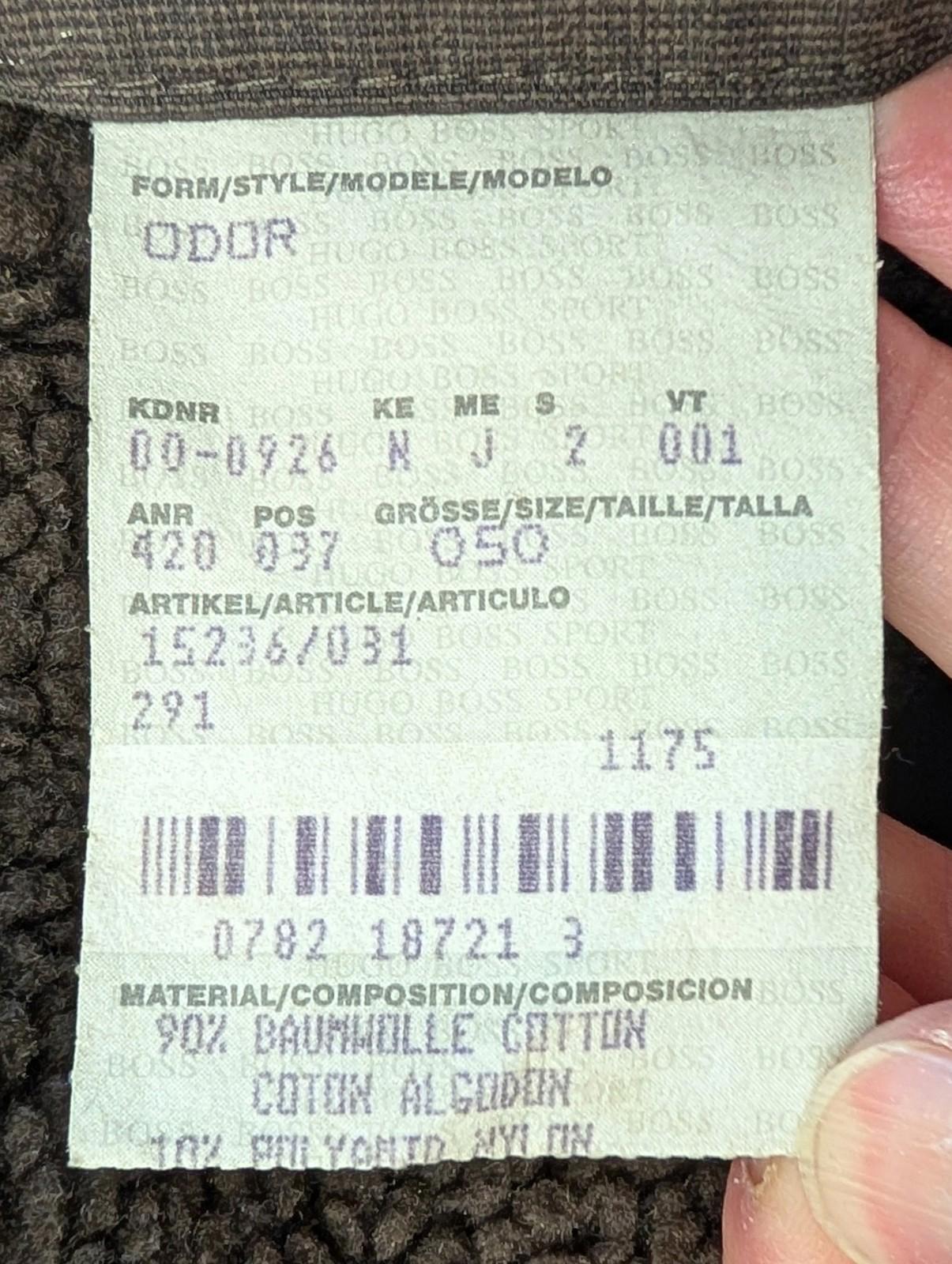 Hugo Boss Overcoat Large 42 Men Brown Fleece Lined Wax Jacket Orange Label 52