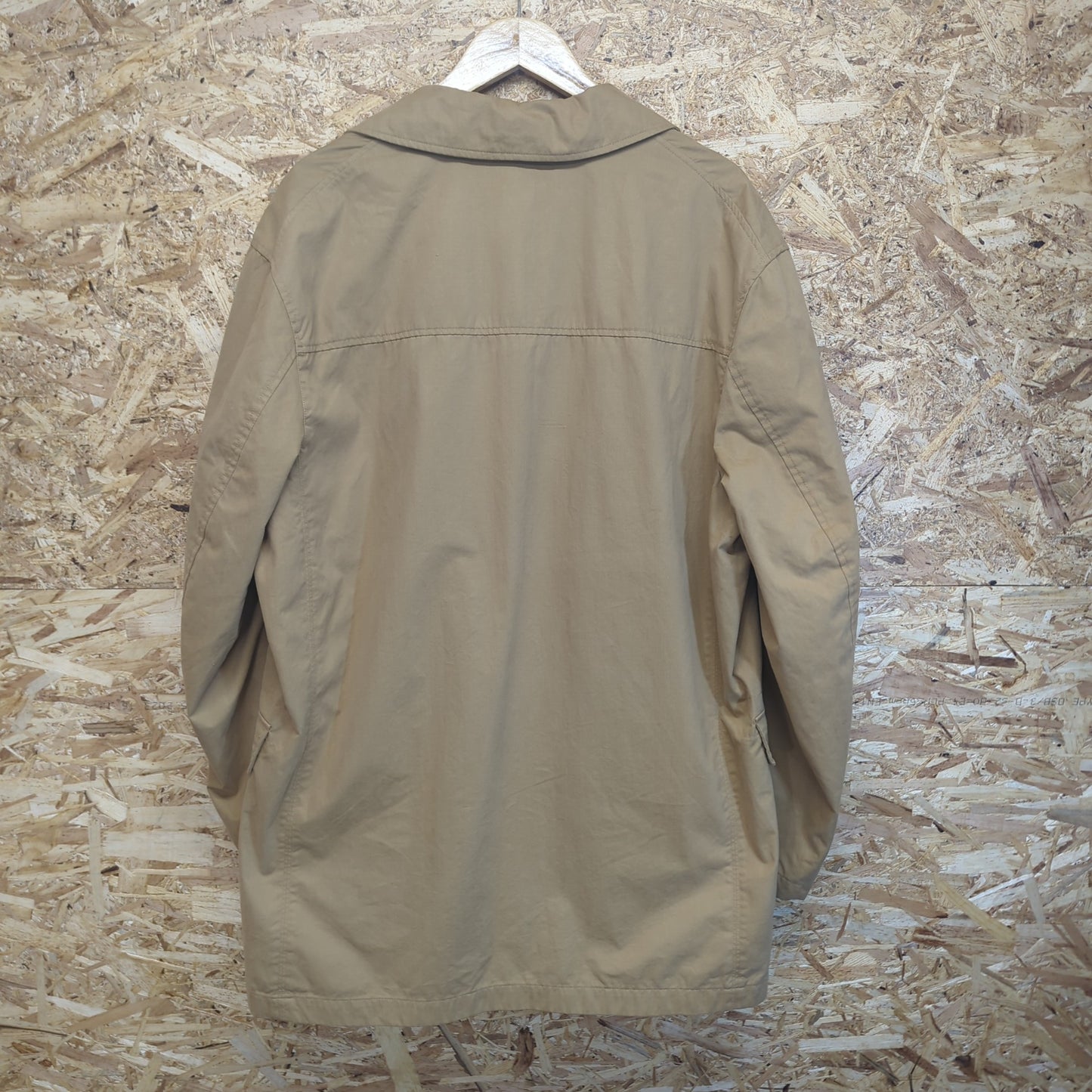 Strellson Cream Beige Mac Trench Coat Shacket Cotton Casuals Mens 2XL