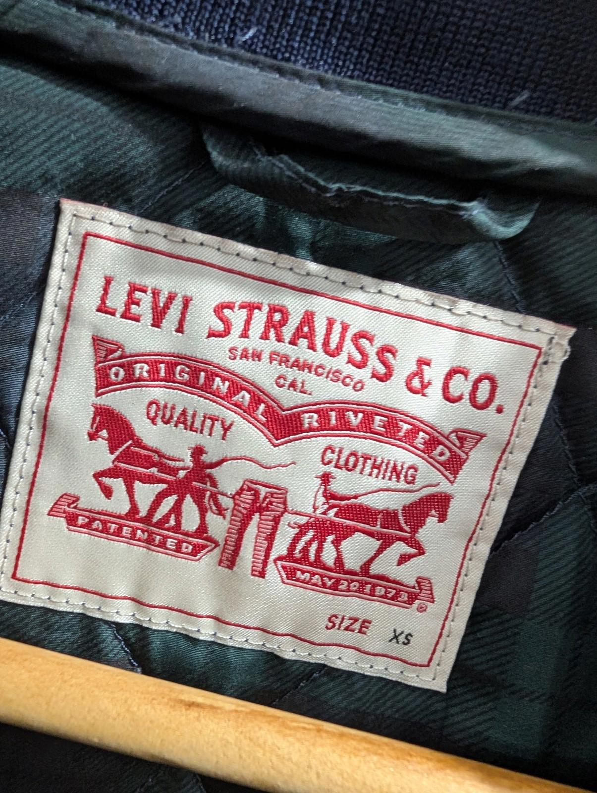 Levi Strauss Quilted Bomber Jacket Women XS Blue Warm Water-Repellent Down Fill