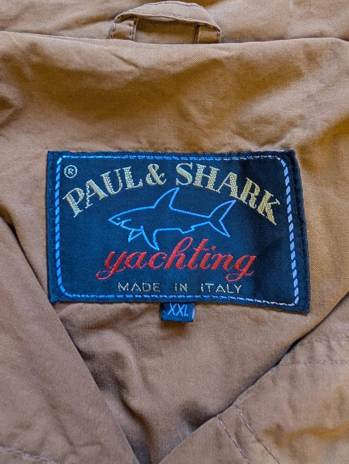 Paul & Shark Jacket 2XL Men Yachting XXL Utility Style Brown Cotton Made Italy