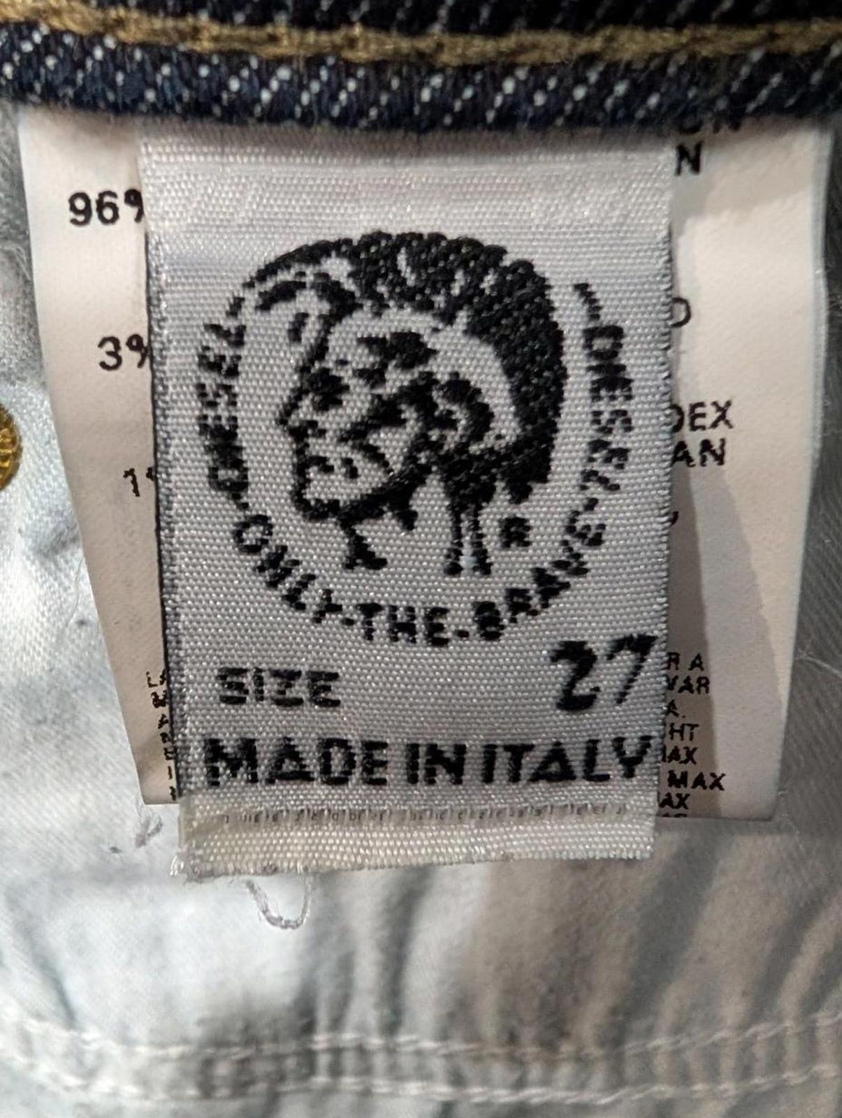 Diesel Skint Low Rise Jeans W27 L31 Men Navy Blue Dark Y2K Made in Italy