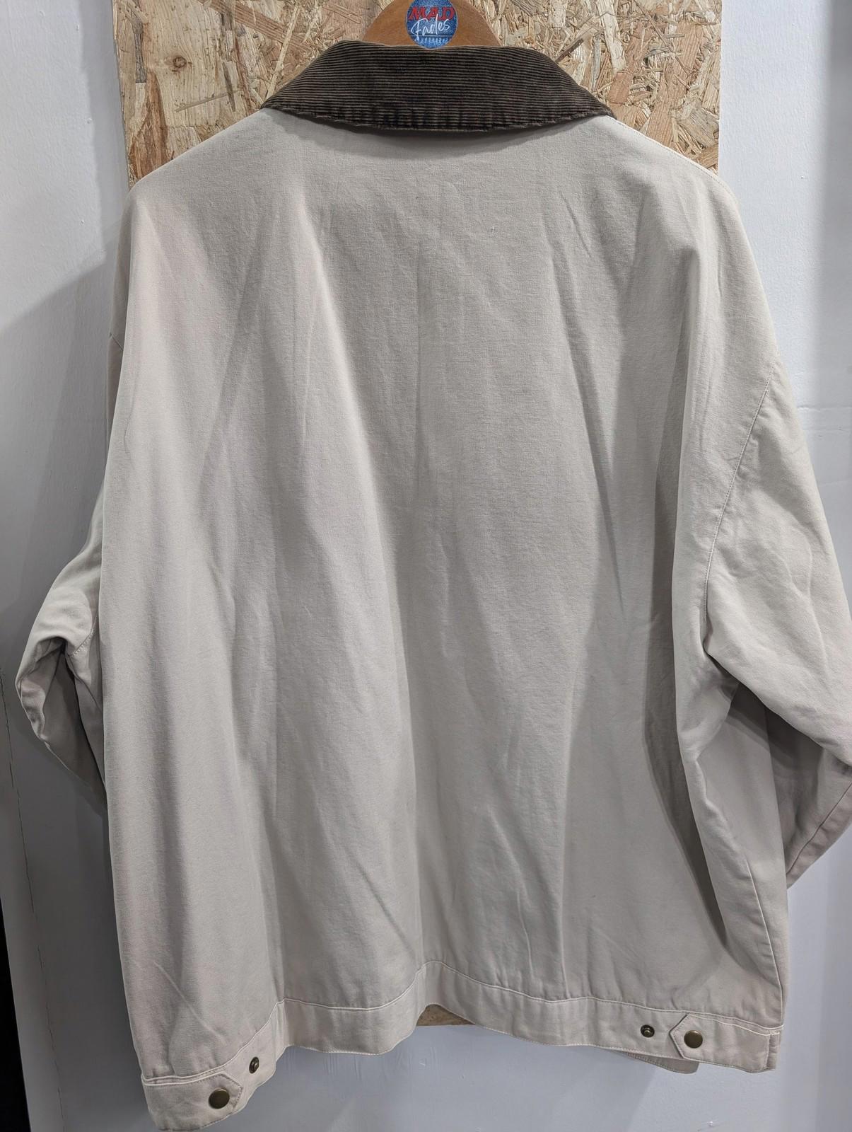PGA Tour Jacket Mens XL Corduroy Collar Beige Cream Simple Cotton Harrington