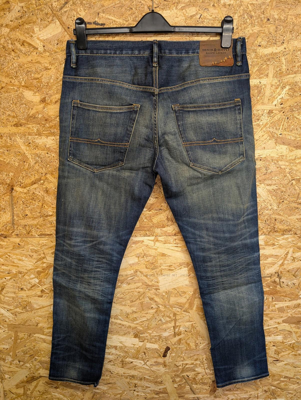 Ralph Lauren Denim & Supply Jeans W36 L32 Mens Dropped Skinny Navy Blue Slim RRL Polo