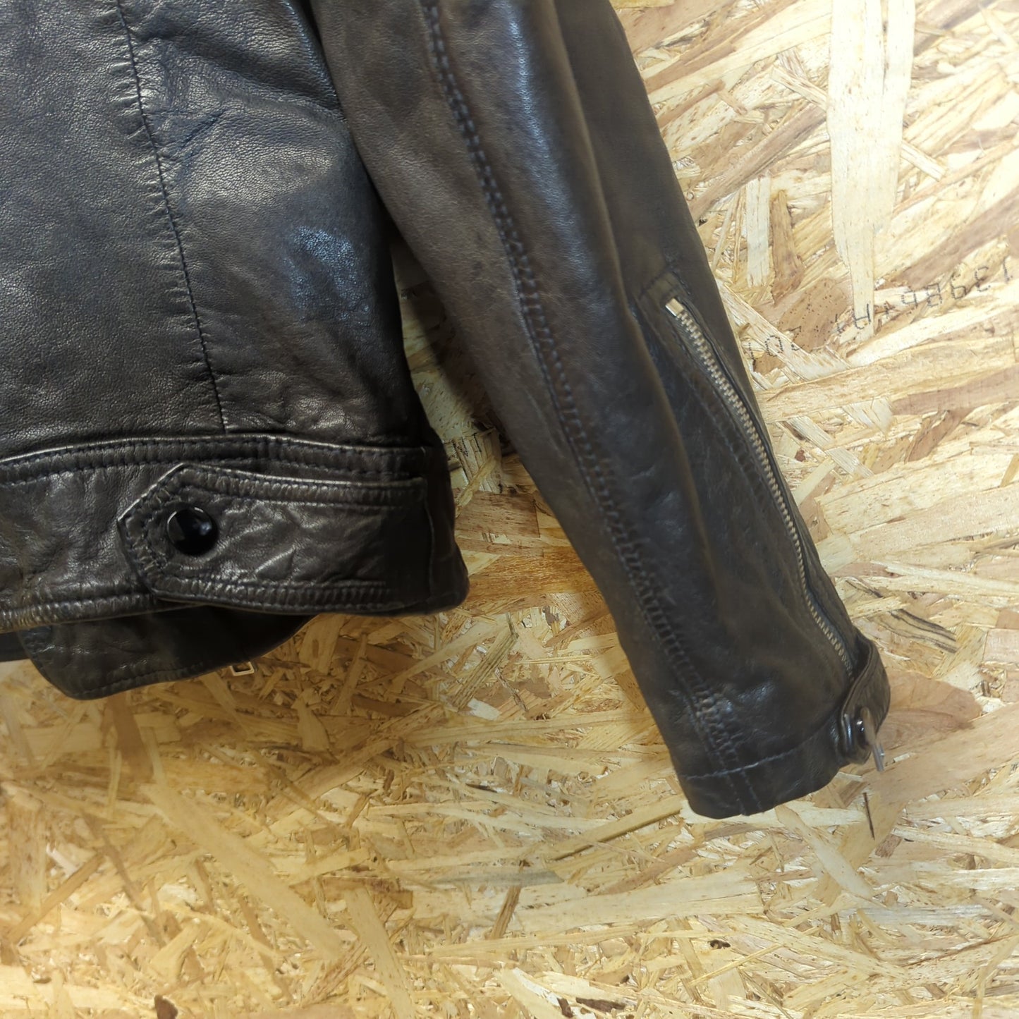 All Saints Conroy Genuine Black Leather Biker Jacket Motorbike Size Small