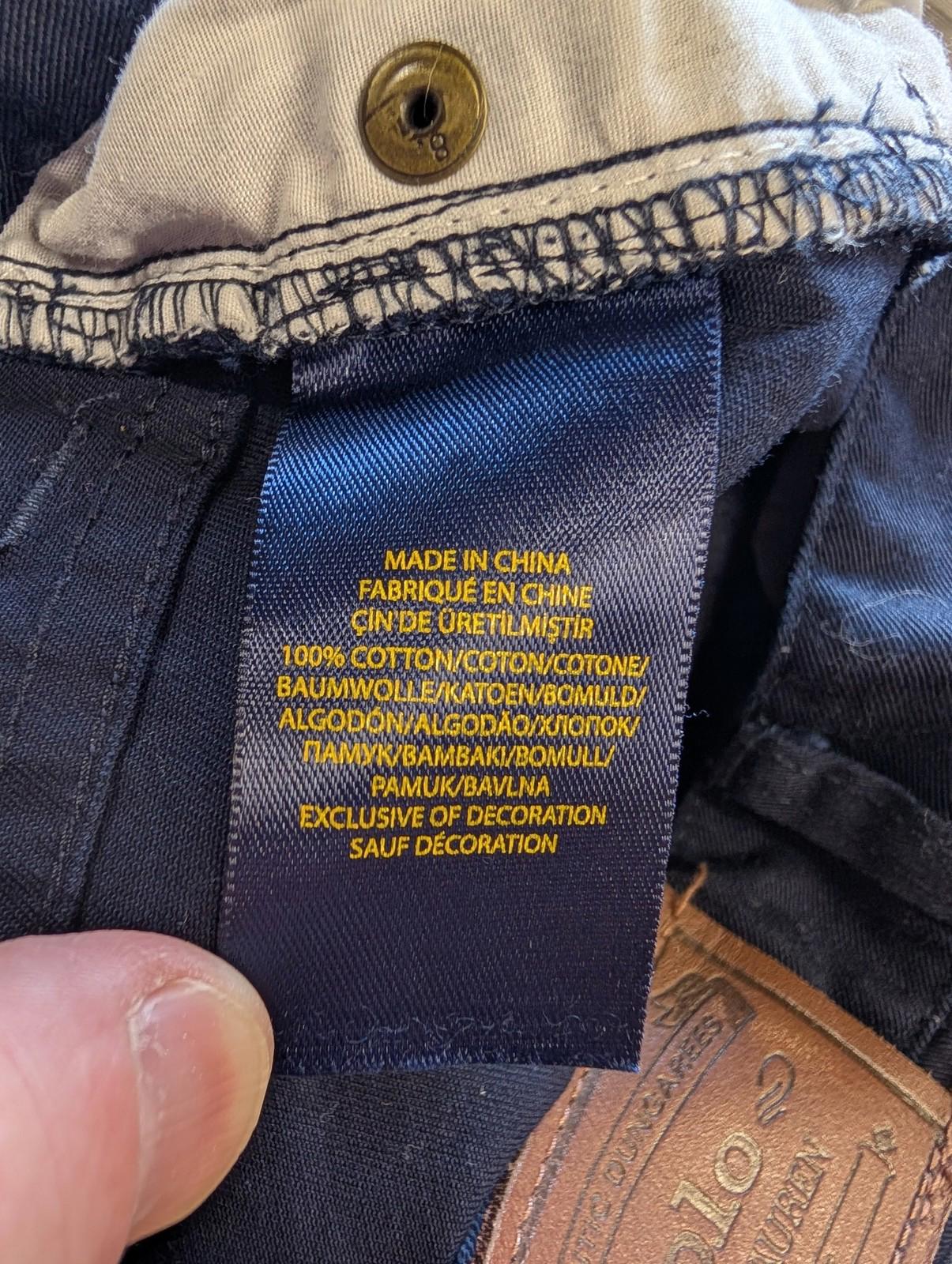 Polo Ralph Lauren Boys Trousers Kids Age 10 Cotton Navy Blue Casual Chino
