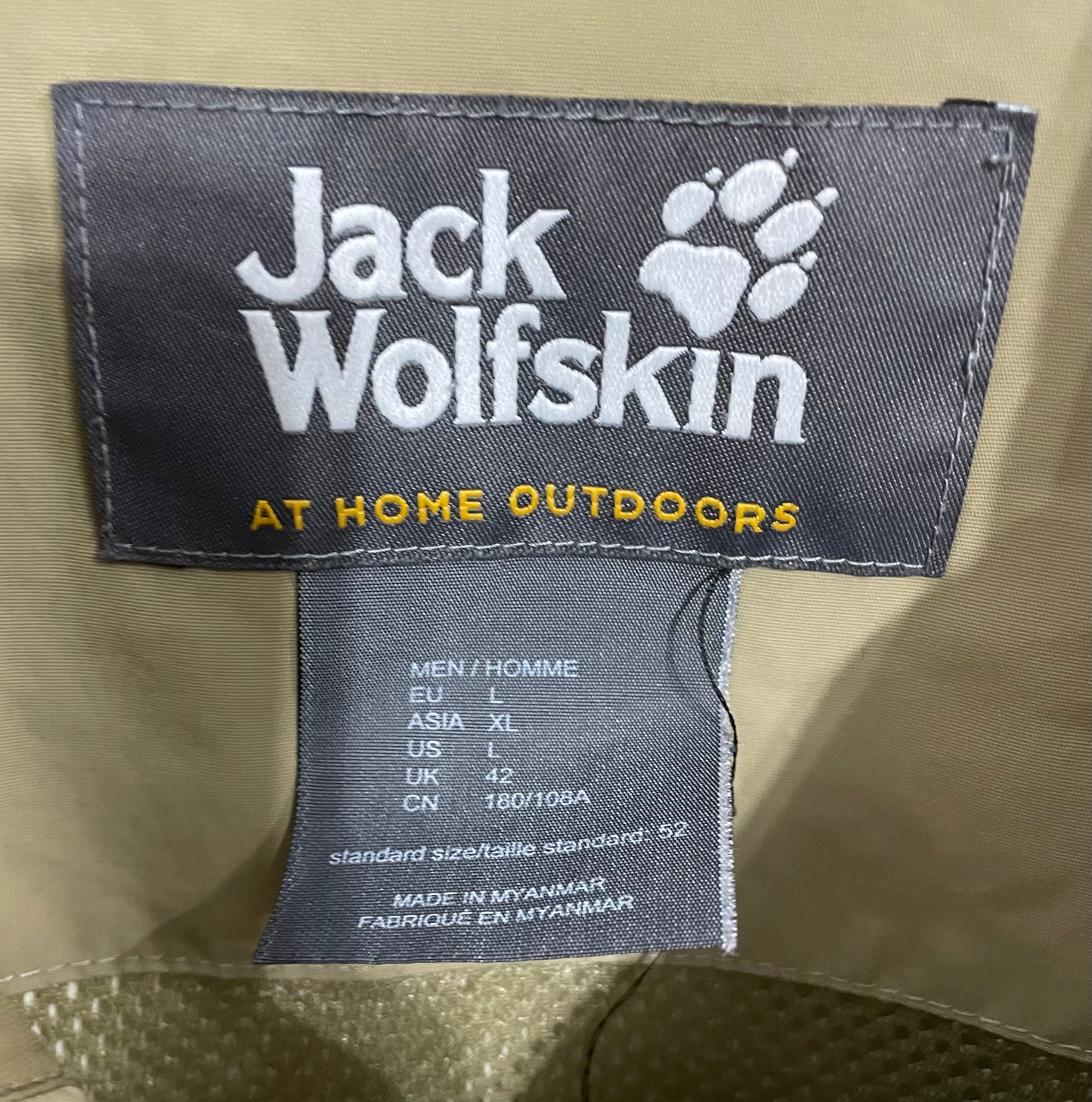 Jack Wolfskin 3 In 1 Texapore Jacket Beige Waterproof Hiking Anorak Large