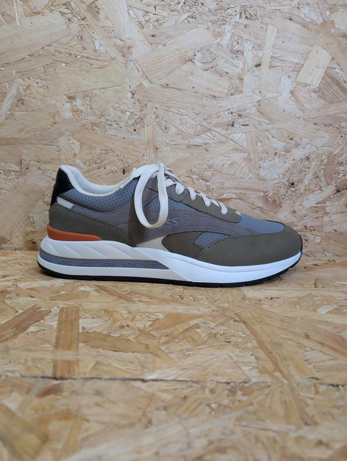 Boss Kurt Runn Mens Trainers UK 8 EU 42 Light Pastel Green Lace Up Box Worn Once