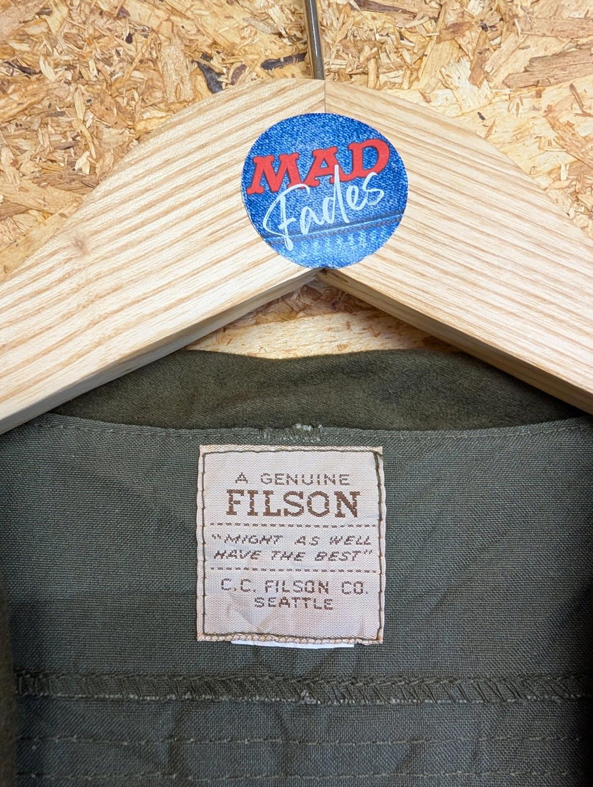 Filson Fly Fishing Vest Men XL USA Multi-Pocket Green Tactical Utility Spey