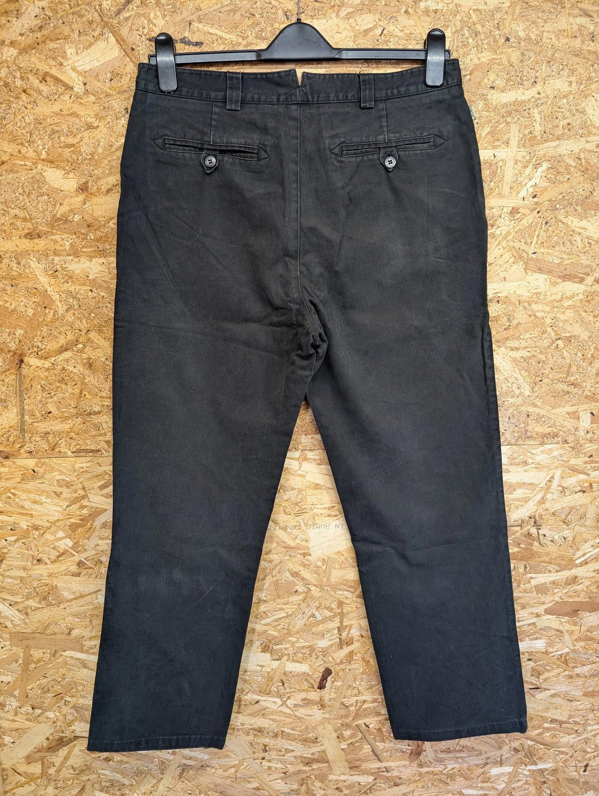 Burberry Trousers UK 14 W32 L29 London Womens Cotton Blend Black Baggy Fit Chino