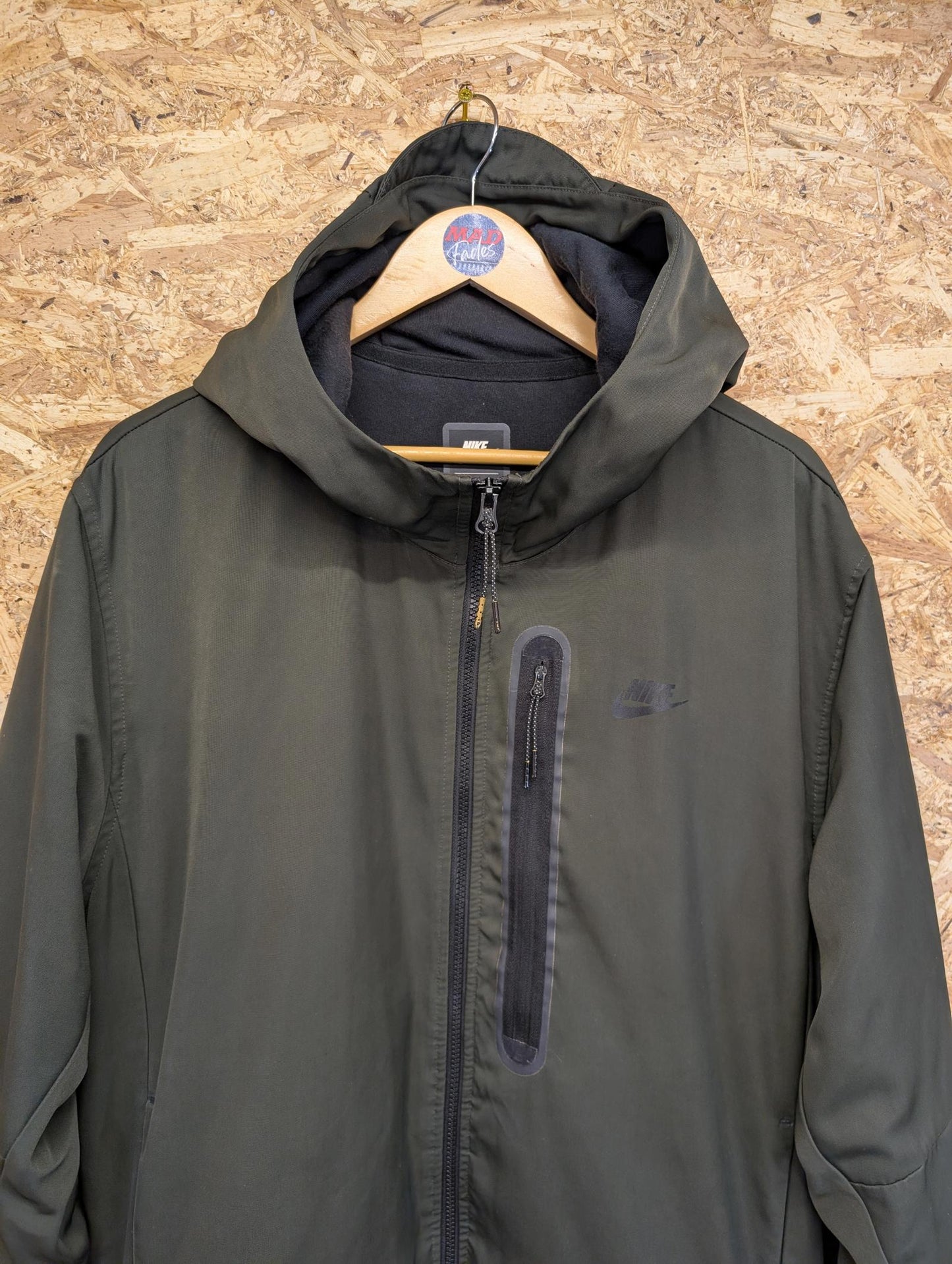 Nike Tech Repel Dark Khaki Green Tracksuit Top Full Zip Hoodie XL