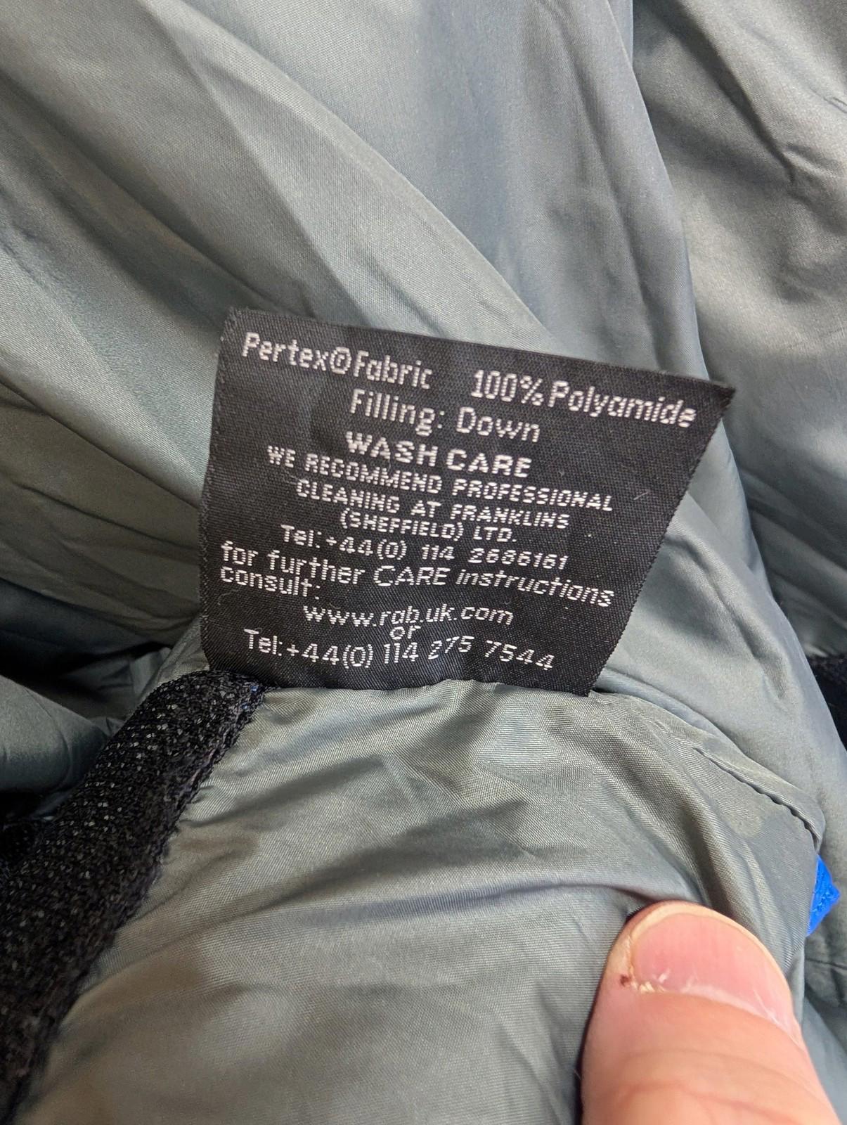 Rab Extreme Down Puffer Jacket XL Men Summit Down Blue Grey Puffa Vintage Y2K