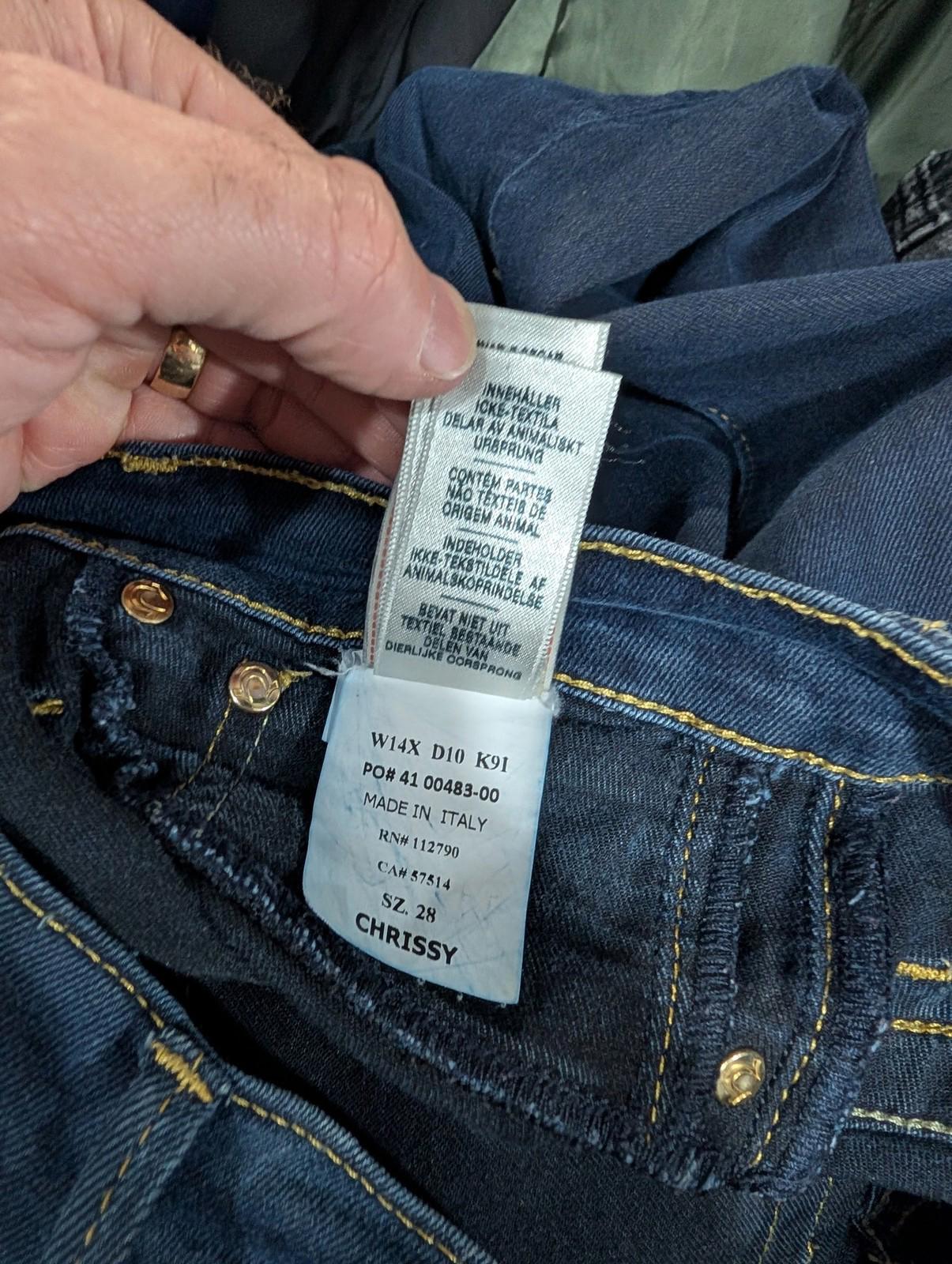 True Religion Jeans W28 L30 Women Chrissy Skinny Dark Navy Blue Stretch Denim