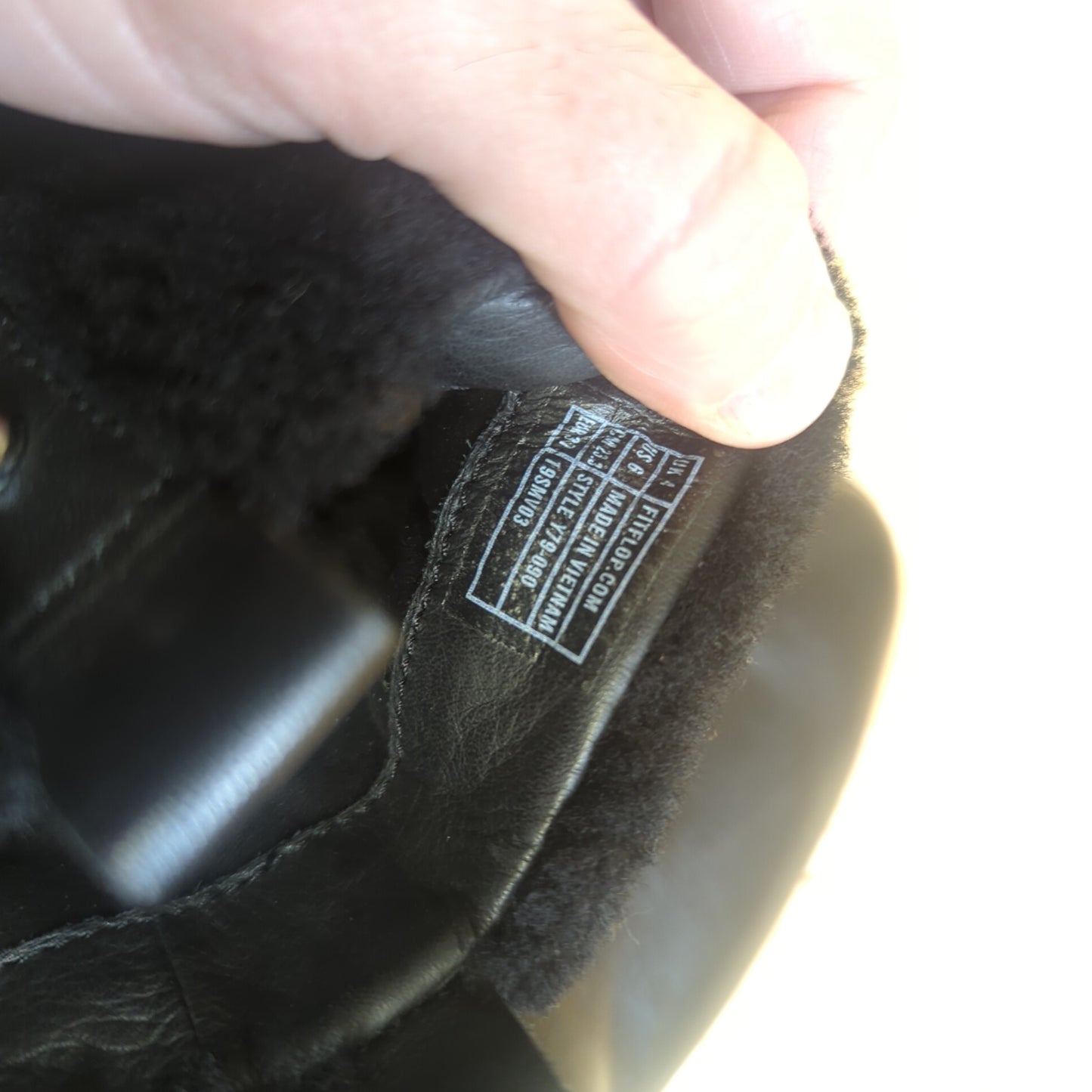 Fitflop Womens Mimie Leather Boots Faux Fur Ankle High UK Size 4 Eu 37 New