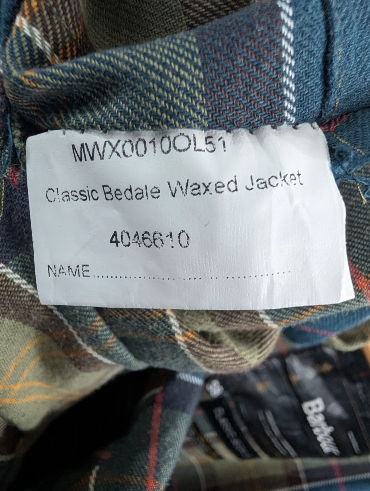 Vintage Barbour Classic Bedale Jacket Mens Medium Olive Green Waxed Cotton 90s