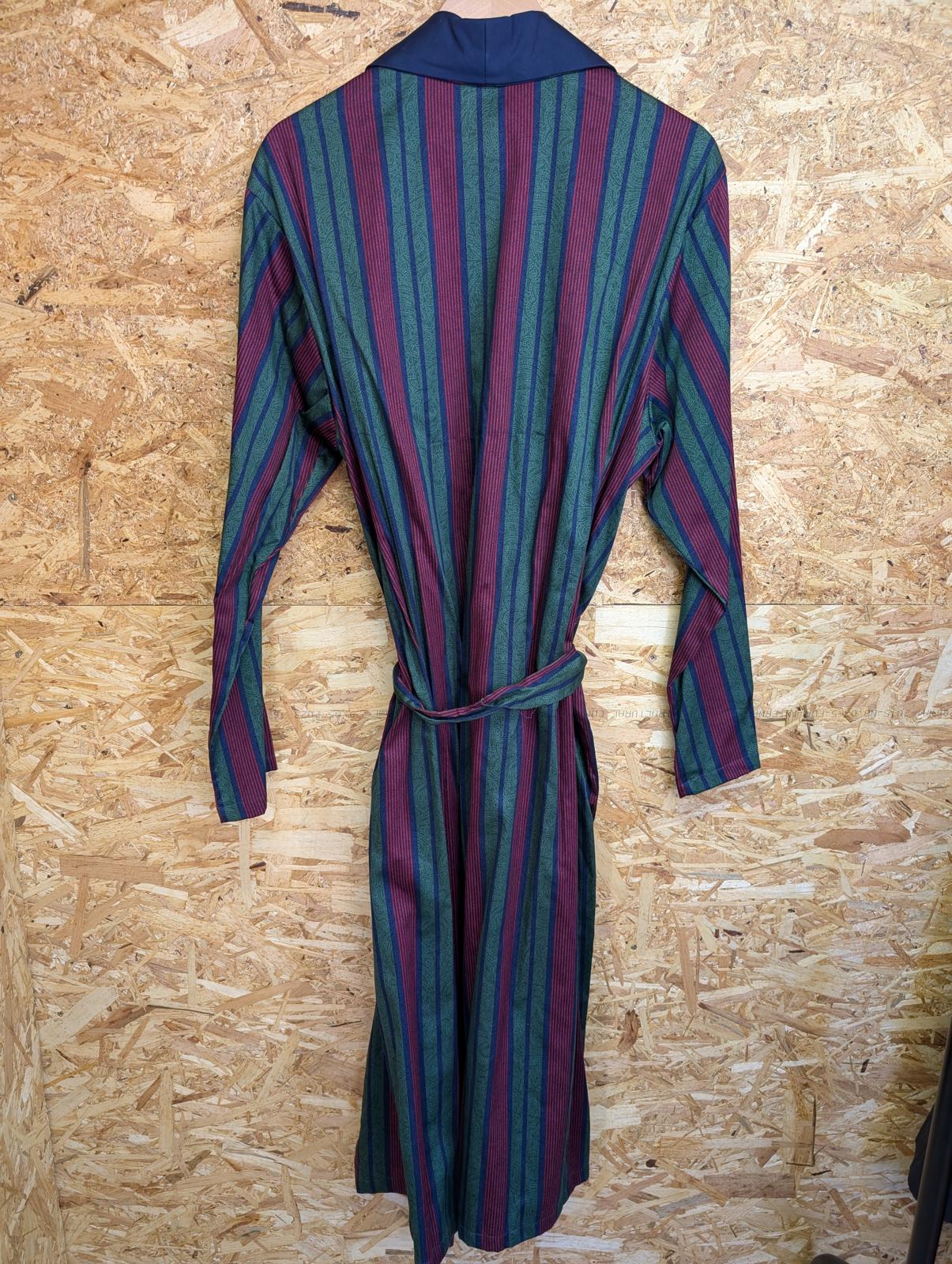 Vintage 90s M&S St Michael Cotton Dressing Gown Smoking Jacket House Robe Large