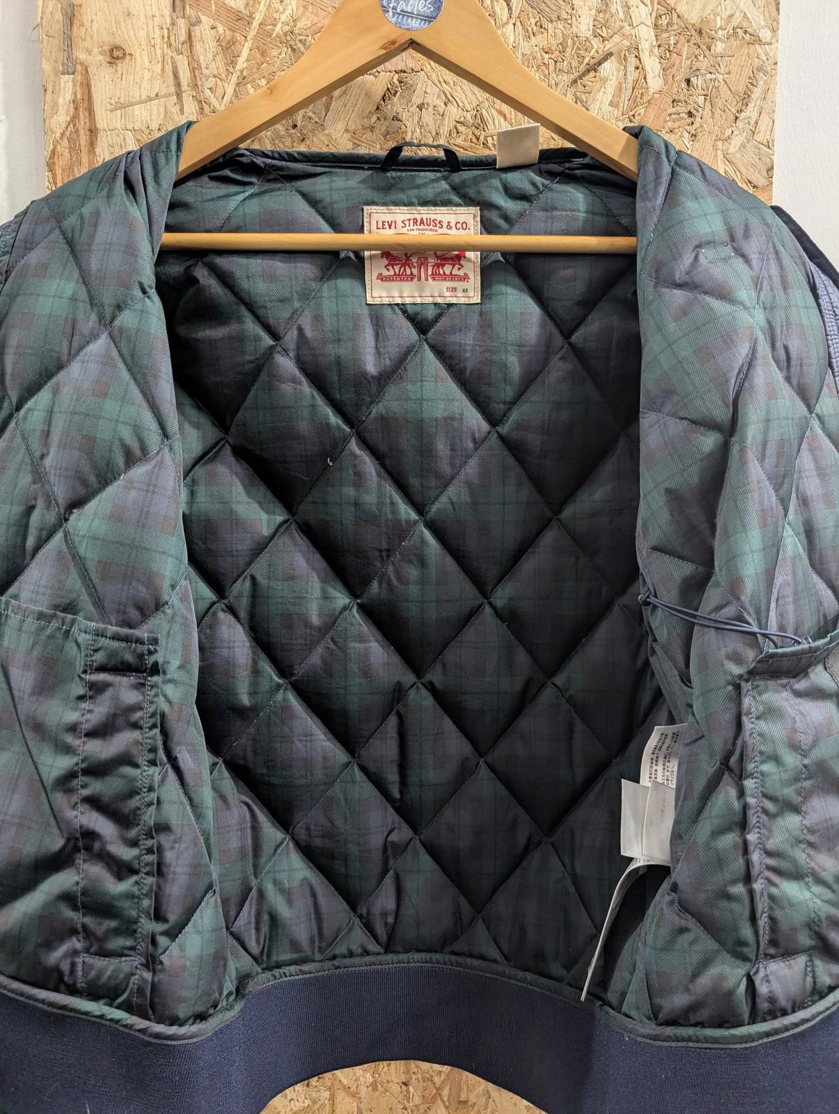 Levi Strauss Quilted Bomber Jacket Women XS Blue Warm Water-Repellent Down Fill