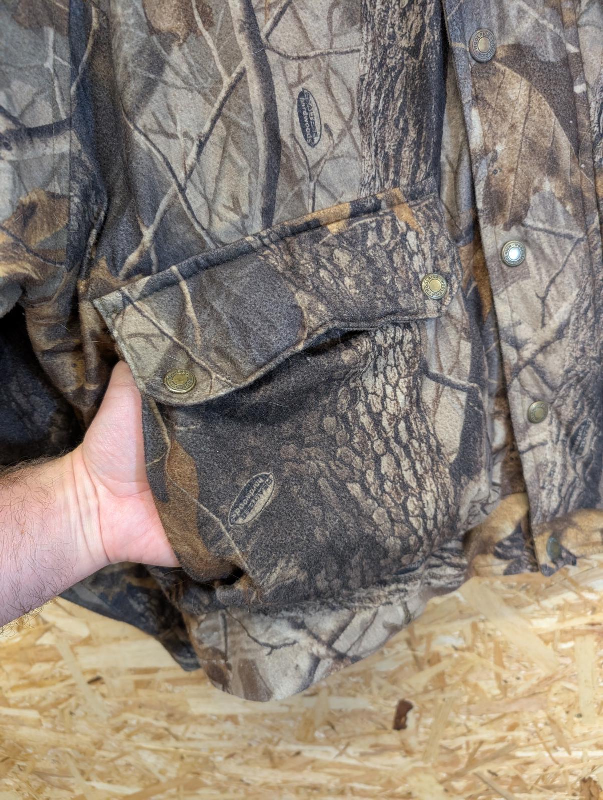 Woolrich Size Large Jacket Camo Real Tree Bomber Shell Puffa Vintage 90s