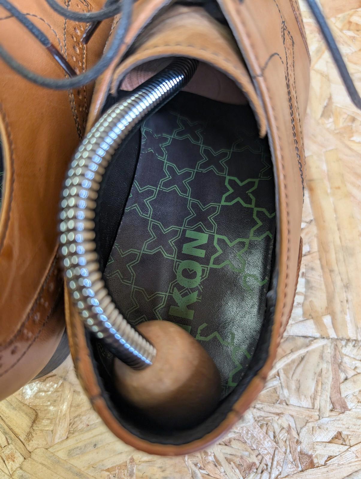 Ikon Shoes UK 6 Men Lace Up Spencer Wing Brogue Smart Shoes Leather Brown