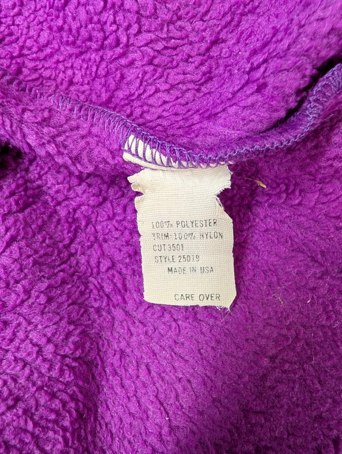 Vintage 80s Patagonia Full Zip Fleece Jacket Size Small 8 Purple Mad in USA