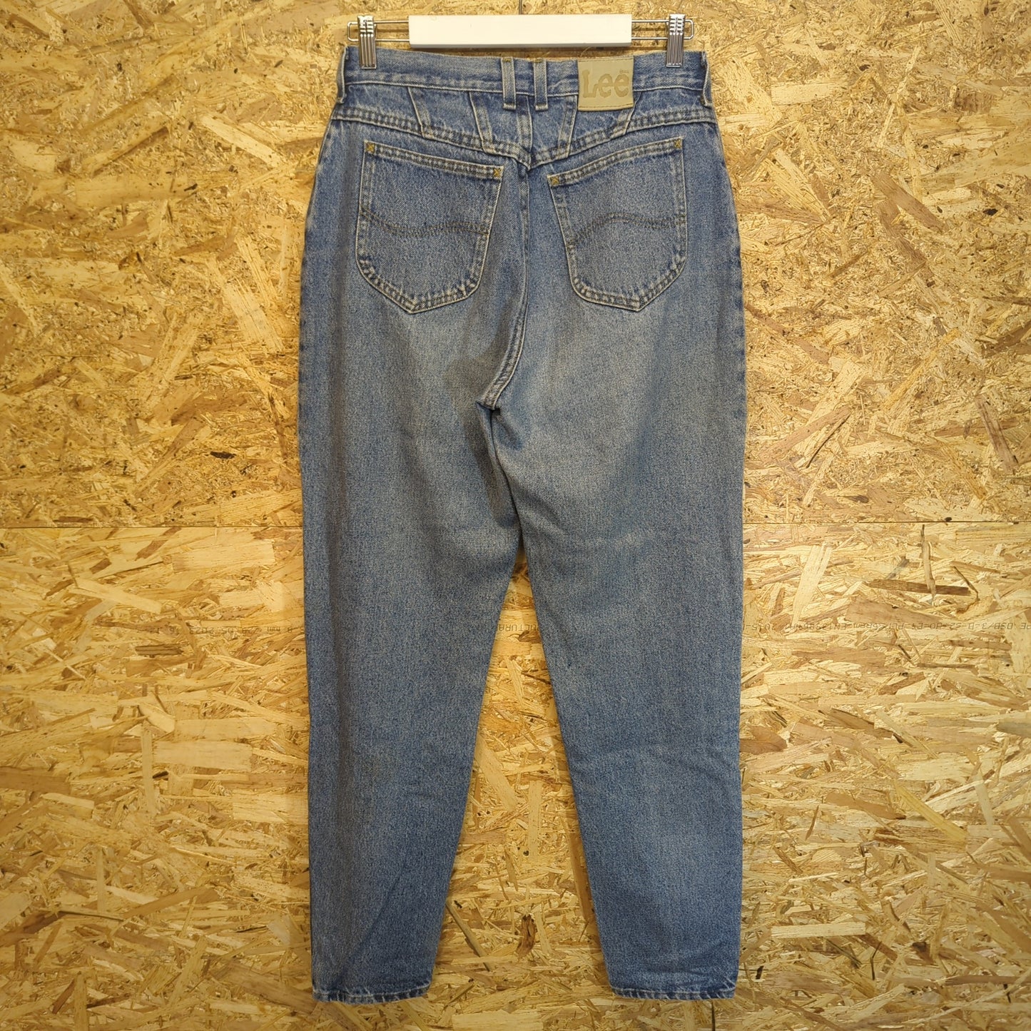 Lee Jeans Tapered Mid Blue Stonewashed Mom Fit 90s Vintage USA Womens W28 L32