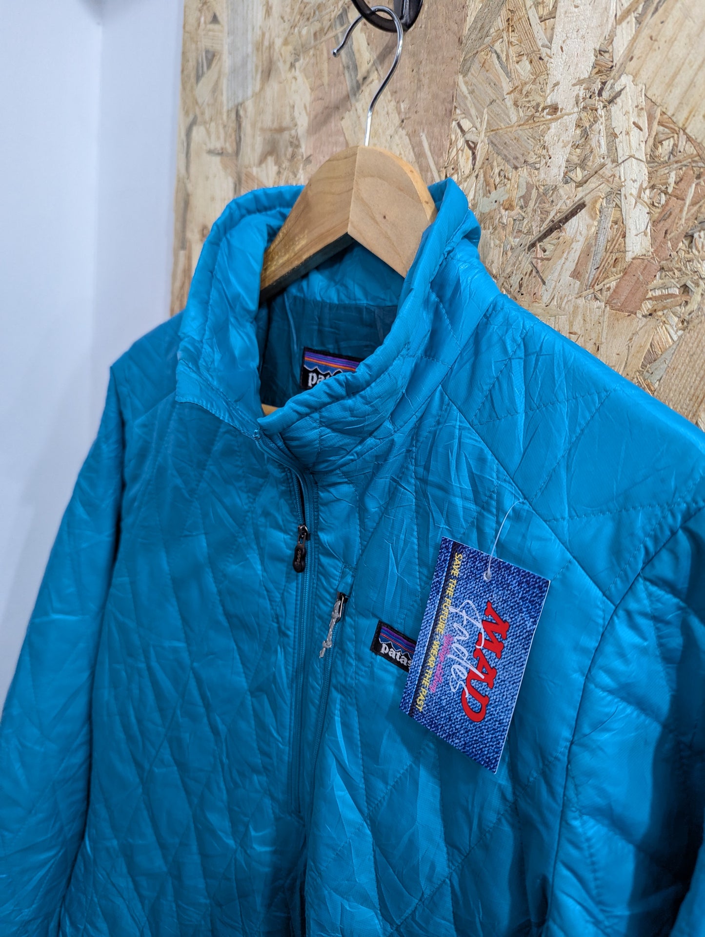 Patagonia Nano Puff Diamond Quilt Pullover Jacket Light Blue 84025 Medium