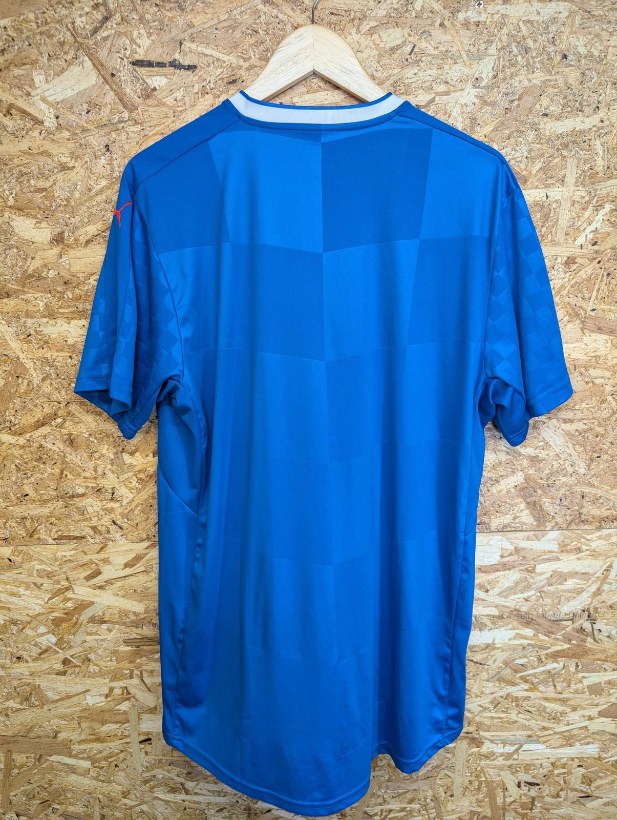 Rangers Football Shirt Mens XL 2016 Home Short Sleeve Blue Sponsor 32Red Puma