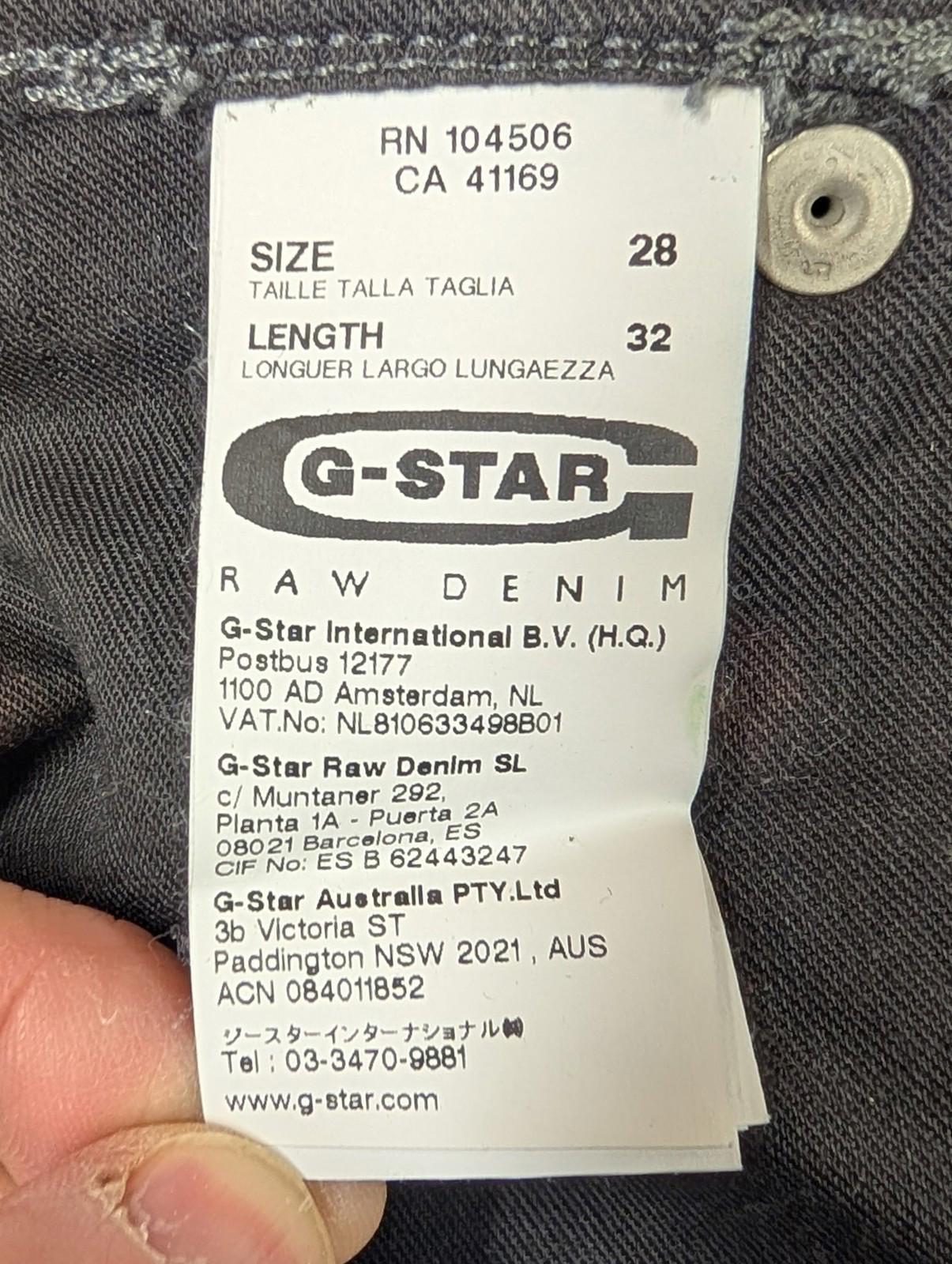 G-Star Raw Storm Elwood Jeans W28 L32 Men Cargo Utility Straight Leg Dark Denim