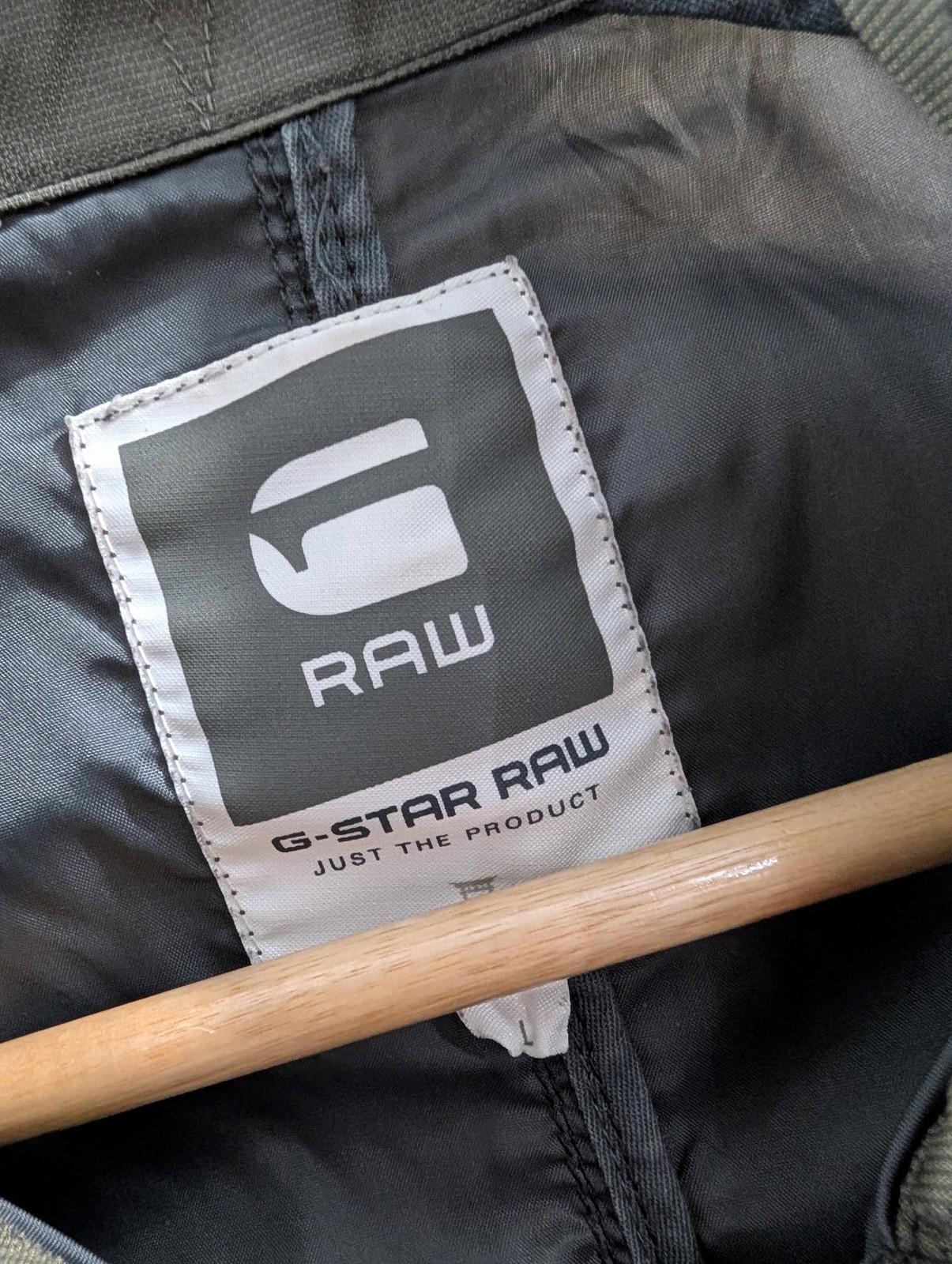 G-Star Raw Jacket Mens Large Military Style Khaki Green Casual Polyester