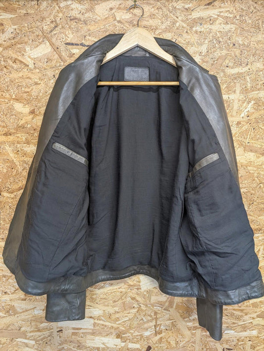 All Saints Leather Biker Jacket Medium Men Brown Biker Cafe Racer Rockabilly