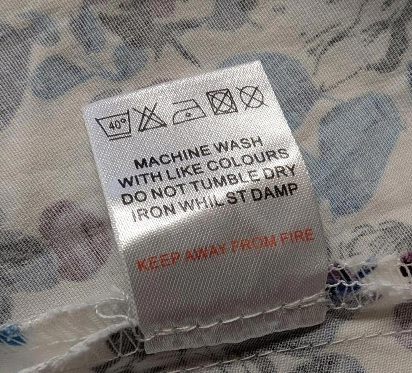 Lindy Bop Dress Size 18 Women White Blue Flowers Long Short Sleeve Open Front