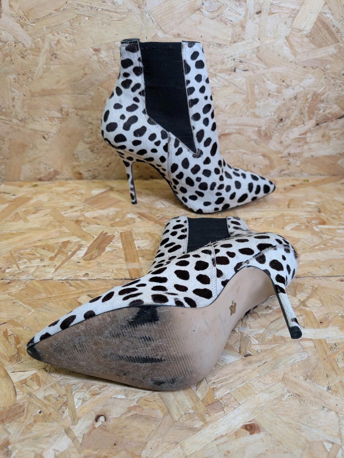 KG Kurt Geiger UK 8 Women Dalmatian Print Stiletto Heel Boots Polka Dot Pattern