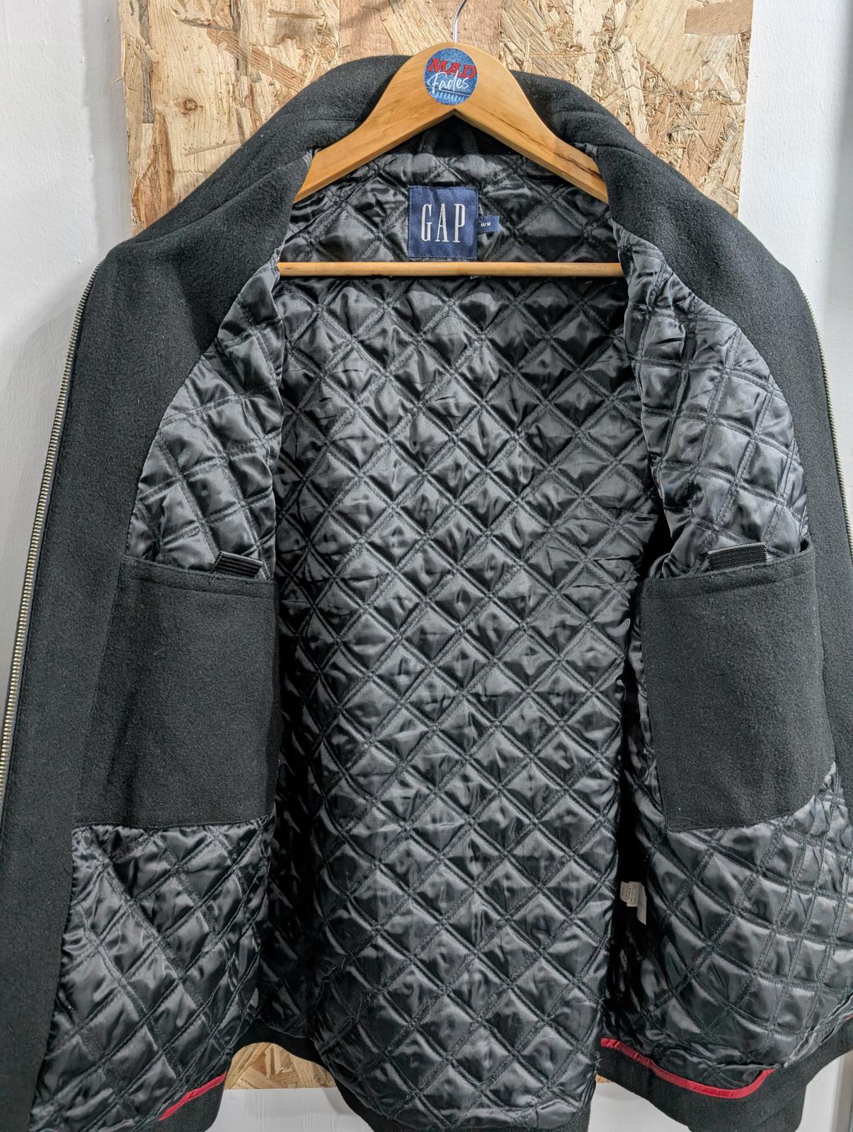 Gap Wool Ranger Jacket Mens Size Medium Bomber Donkey Black Zip Front Vintage
