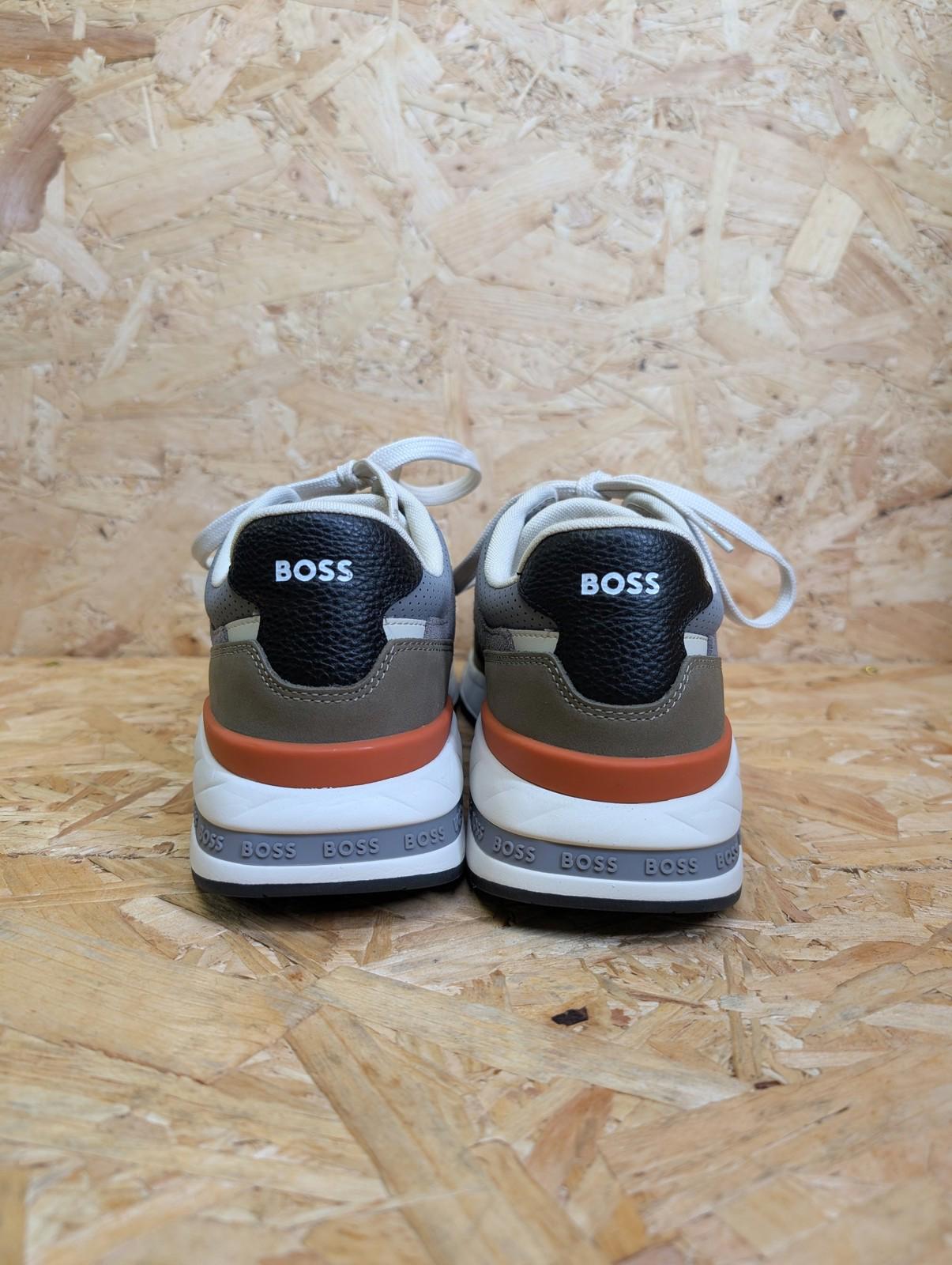 Boss Kurt Runn Mens Trainers UK 8 EU 42 Light Pastel Green Lace Up Box Worn Once