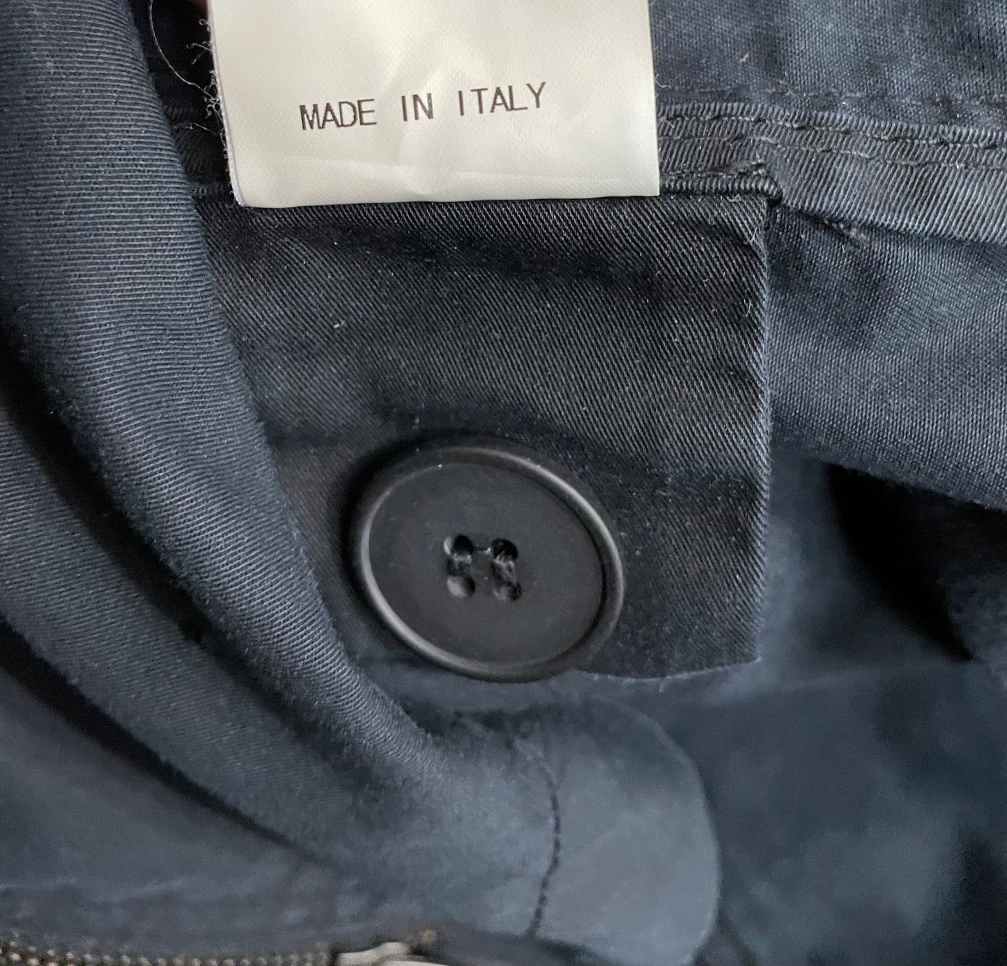 Griffin Black Grey Mac Jacket Trench Coat Canvas Long Military Mens Medium