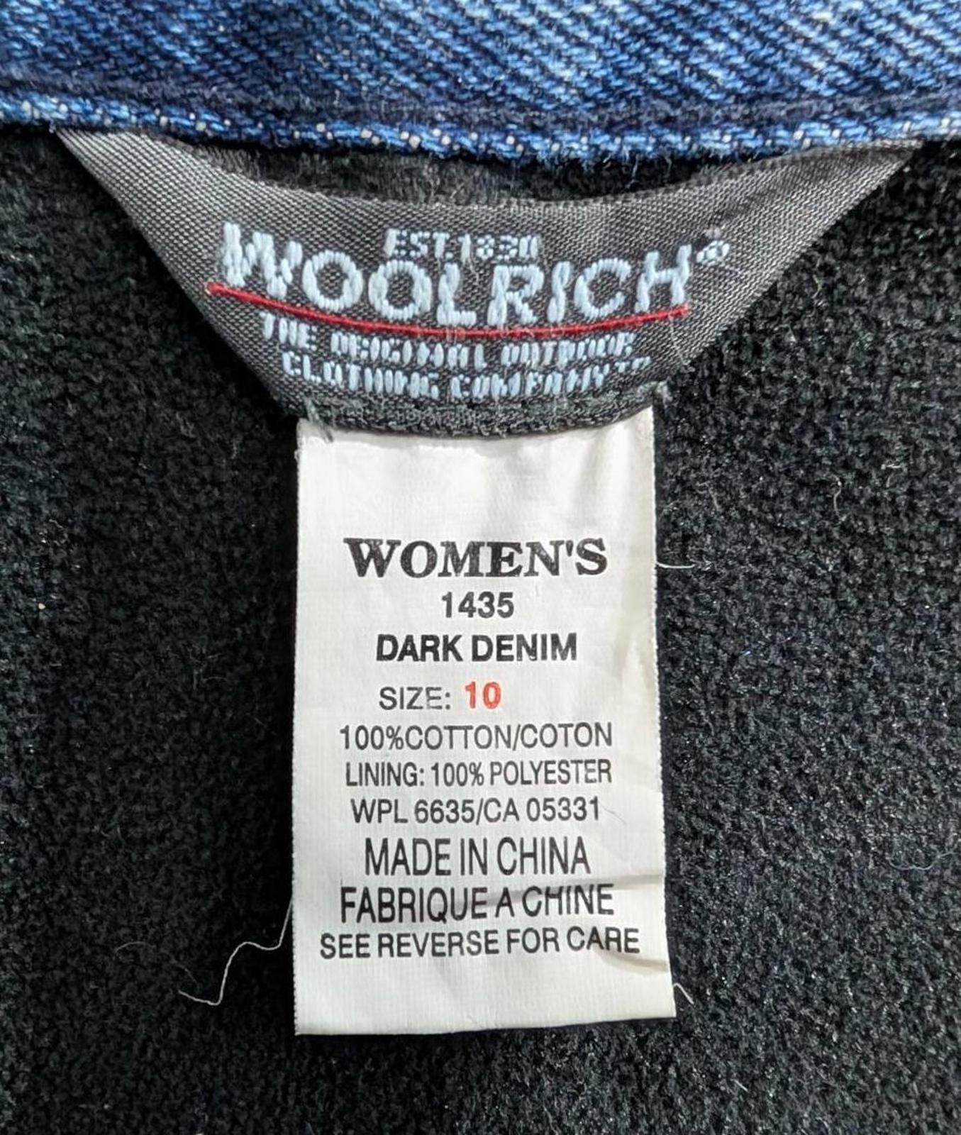 Woolrich Fleece Lined Jeans Size 10 W30 L31 Women Blue Denim Tapered Leg Vintage