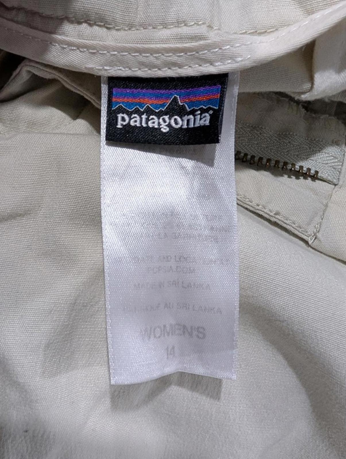 Patagonia Chino Trousers UK 14 W34 Women Cream Beige Cotton Wide Leg Relax Fit