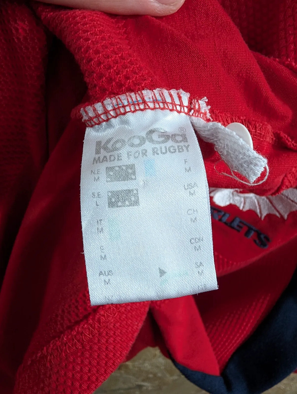 Vintage Llanelli Scarlets 03/05 Rugby Shirt Medium Red Dragon Kooga Tetley RFC