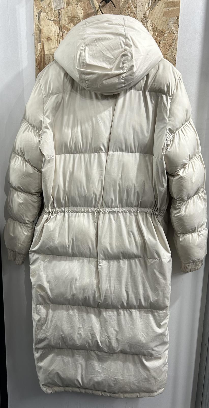 Columbia Omni Womens Large White Cream Puffa Jacket Full Length Padded Coat