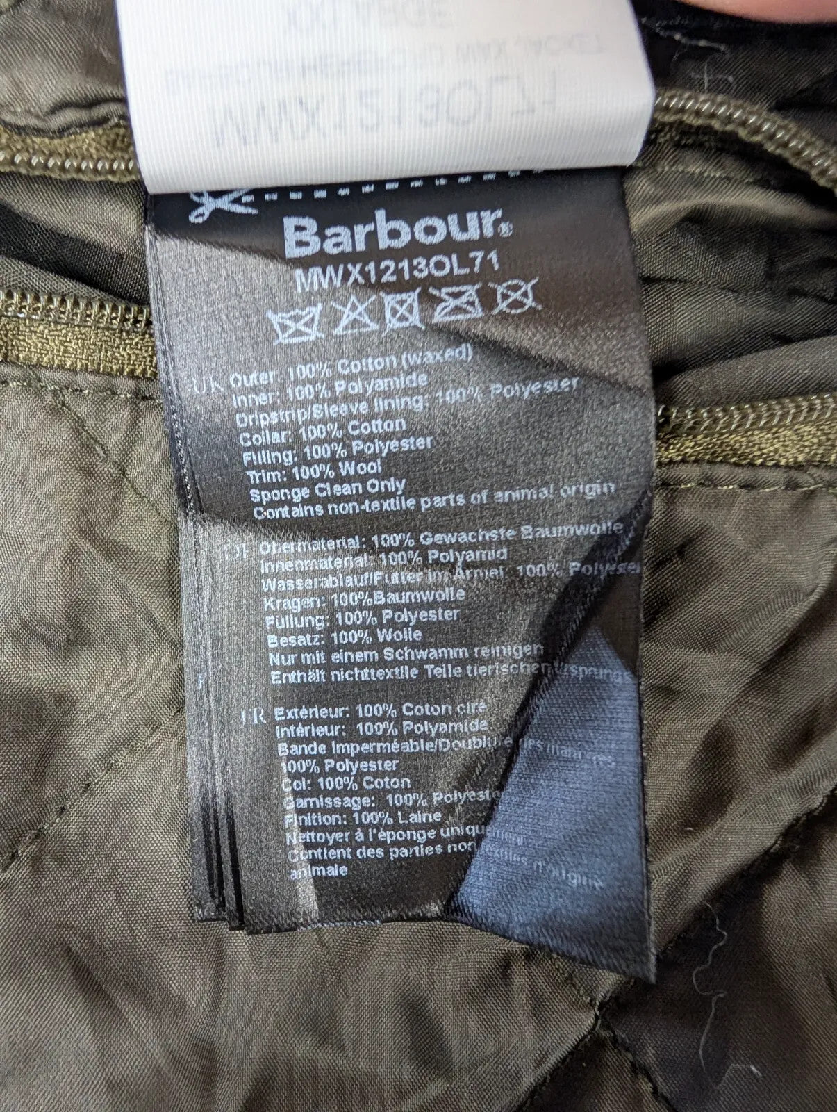 Barbour Hereford Wax Jacket Men XXL Brown Cotton Quilted Leather Corduroy Padded