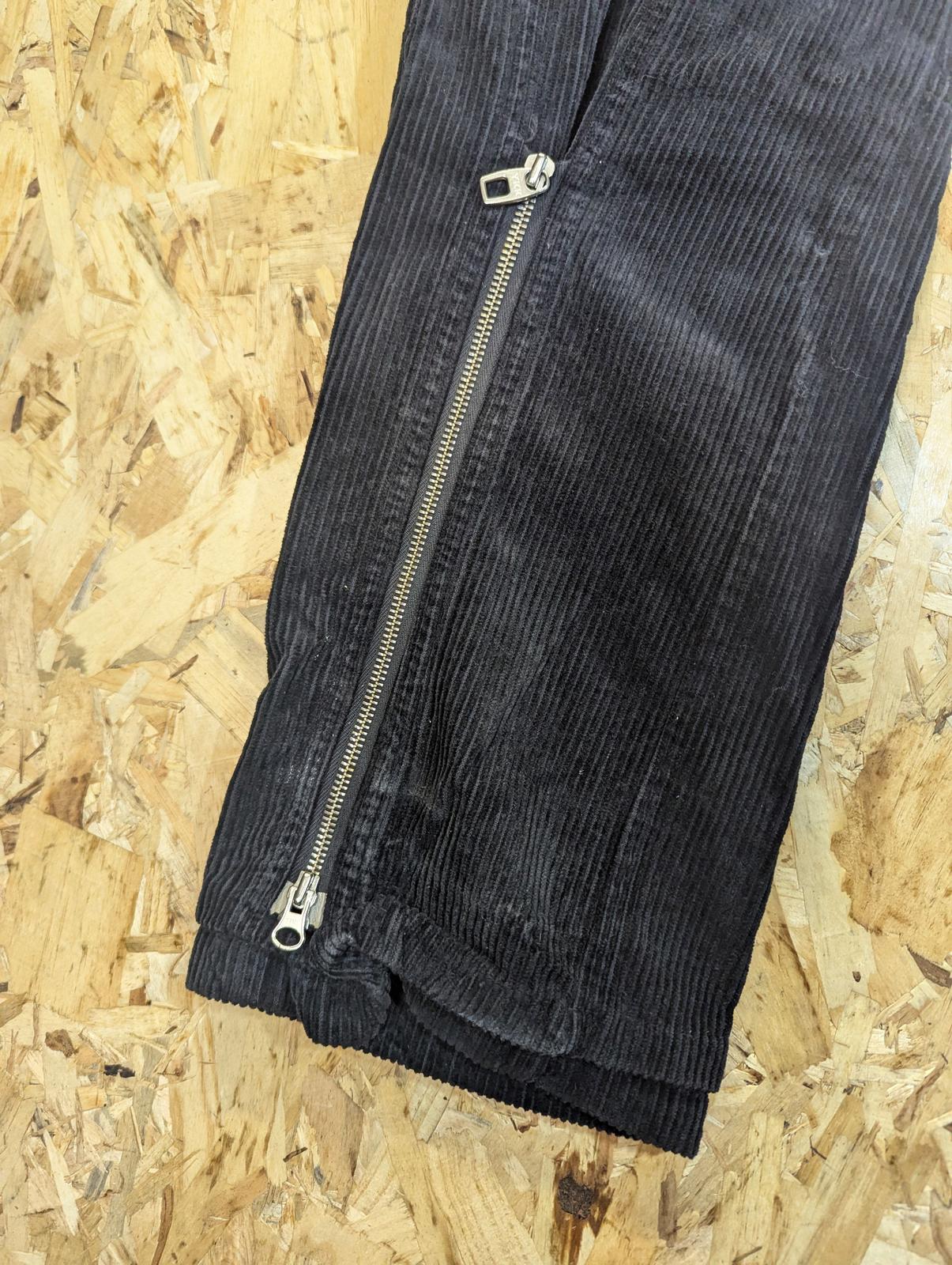 Griffin Biker Zipper Trousers W30 L34 Pants Baggies Black Corduroy Biker Pants