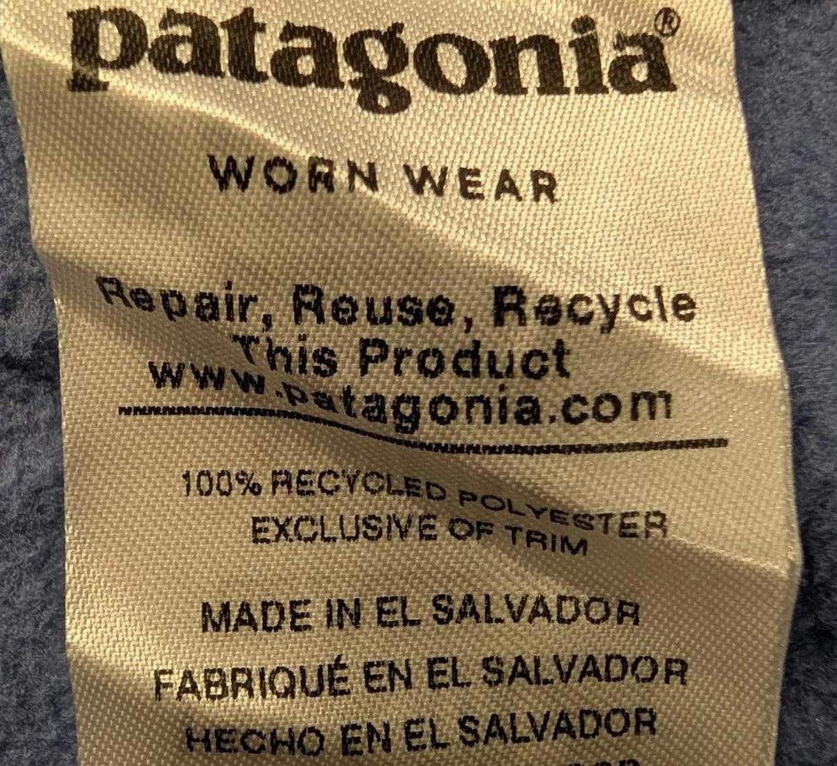 Patagonia Micro D Snap-T Fleece Pullover Large Men Synchilla 1/4 Button Blue