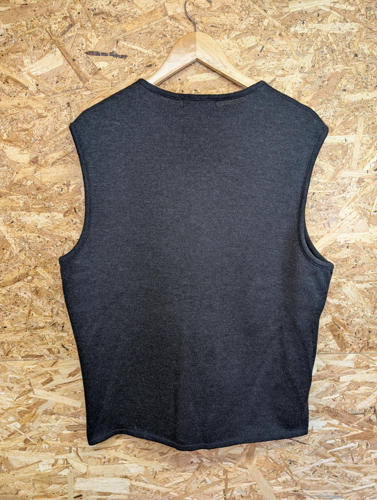 Burberry Medium Knitted Merino Wool Vest Grey Wool Waistcoat Gilet Body Warmer
