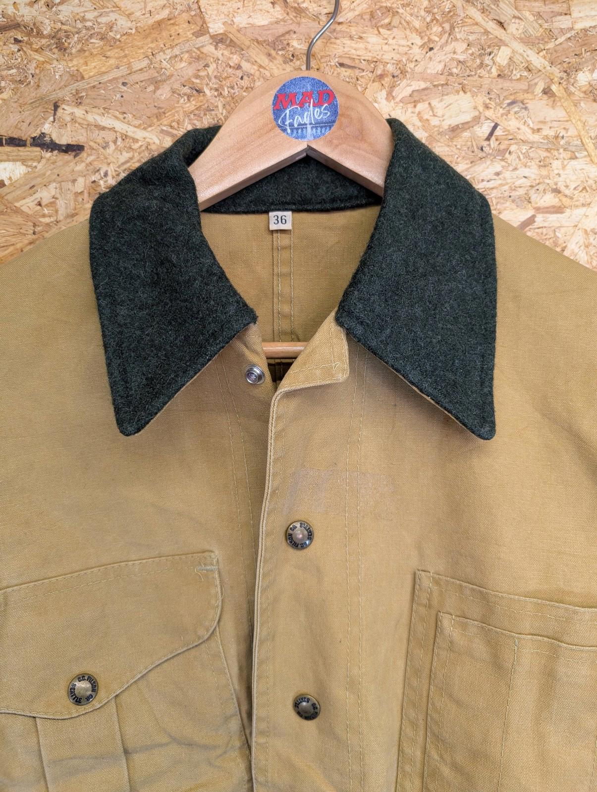 Filson Jacket Size Small 36 Men Style 64 Tin Cloth Made In USA Tan Duck Brown