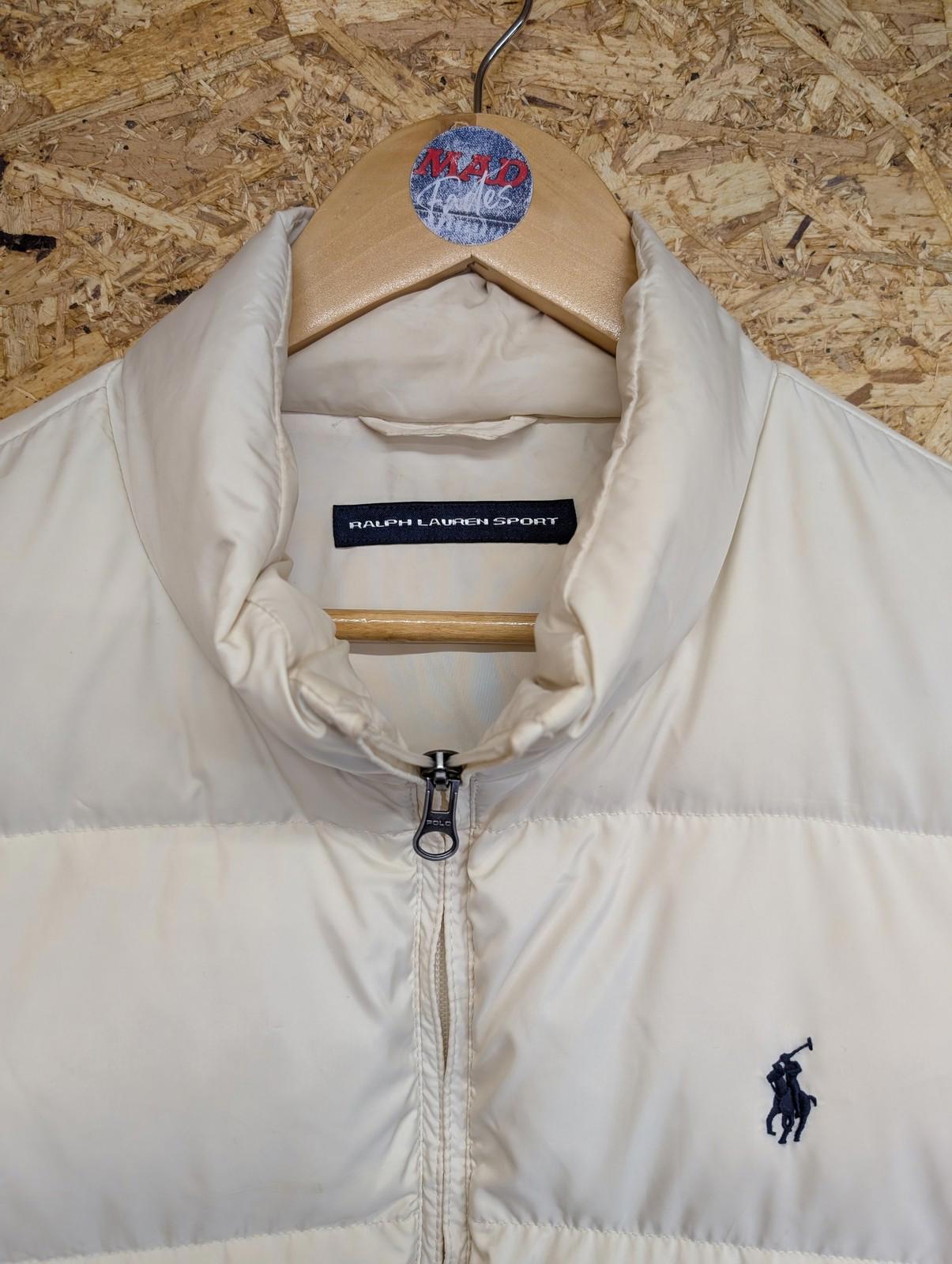 Ralph Lauren Sport Medium 10-12 Women Gilet Vest Puffer Body Warmer Cream White