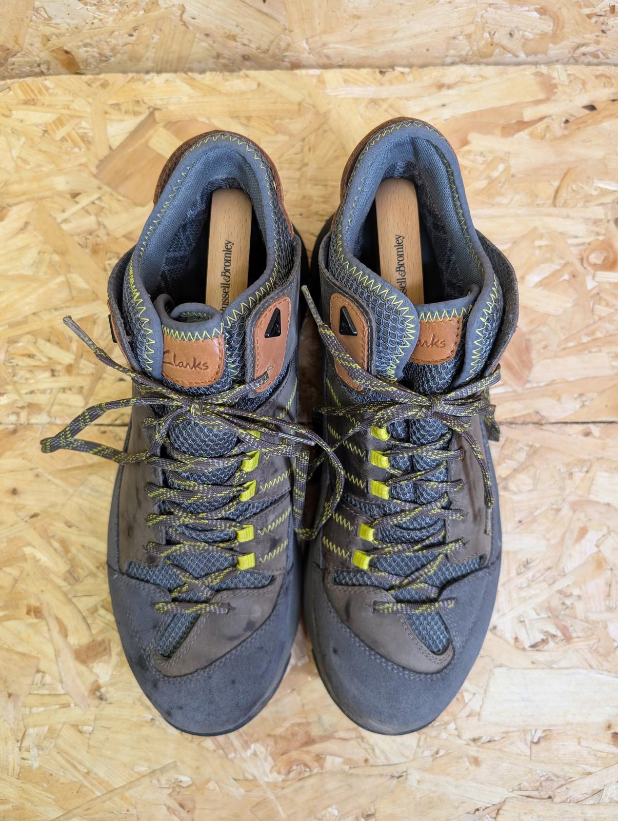 Clarks Mens Hiking Boots UK 11 Tri Outflex GTX Gore-Tec Walking Retro Grey Brown