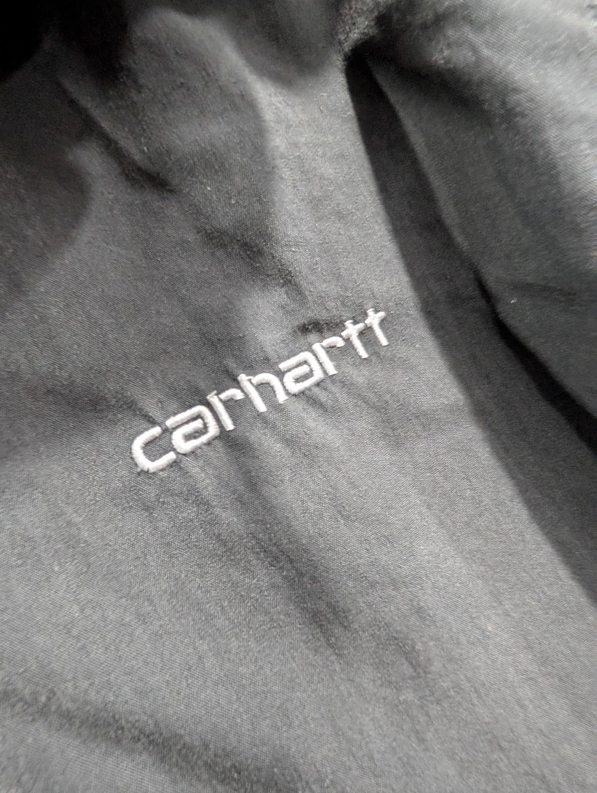Carhartt Marsh Jacket Mens Size Medium Grey Black Faded Hooded Full Zip